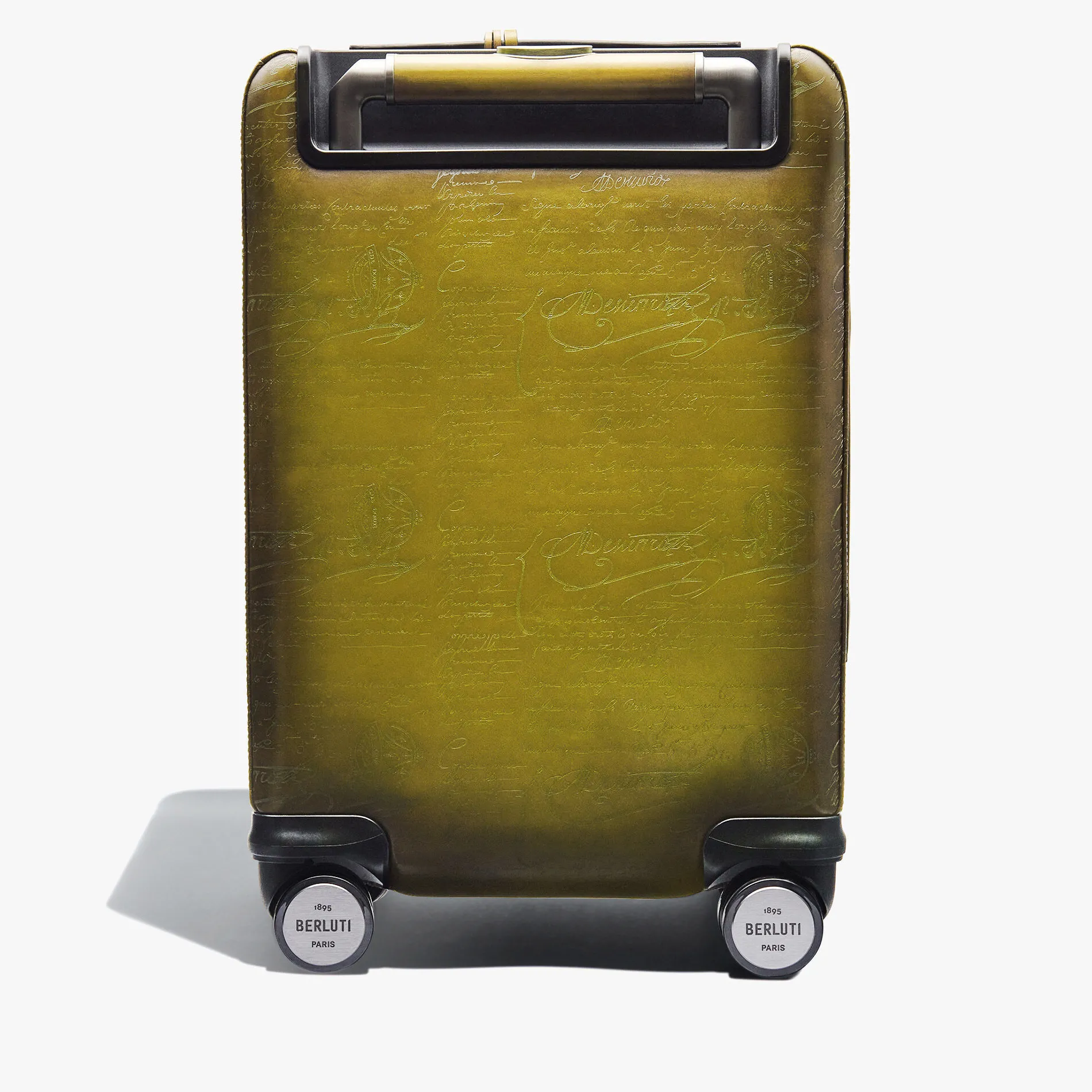 Berluti Bagage Roulant Formula1005 En Cuir Scritto | Sacs De Voyage