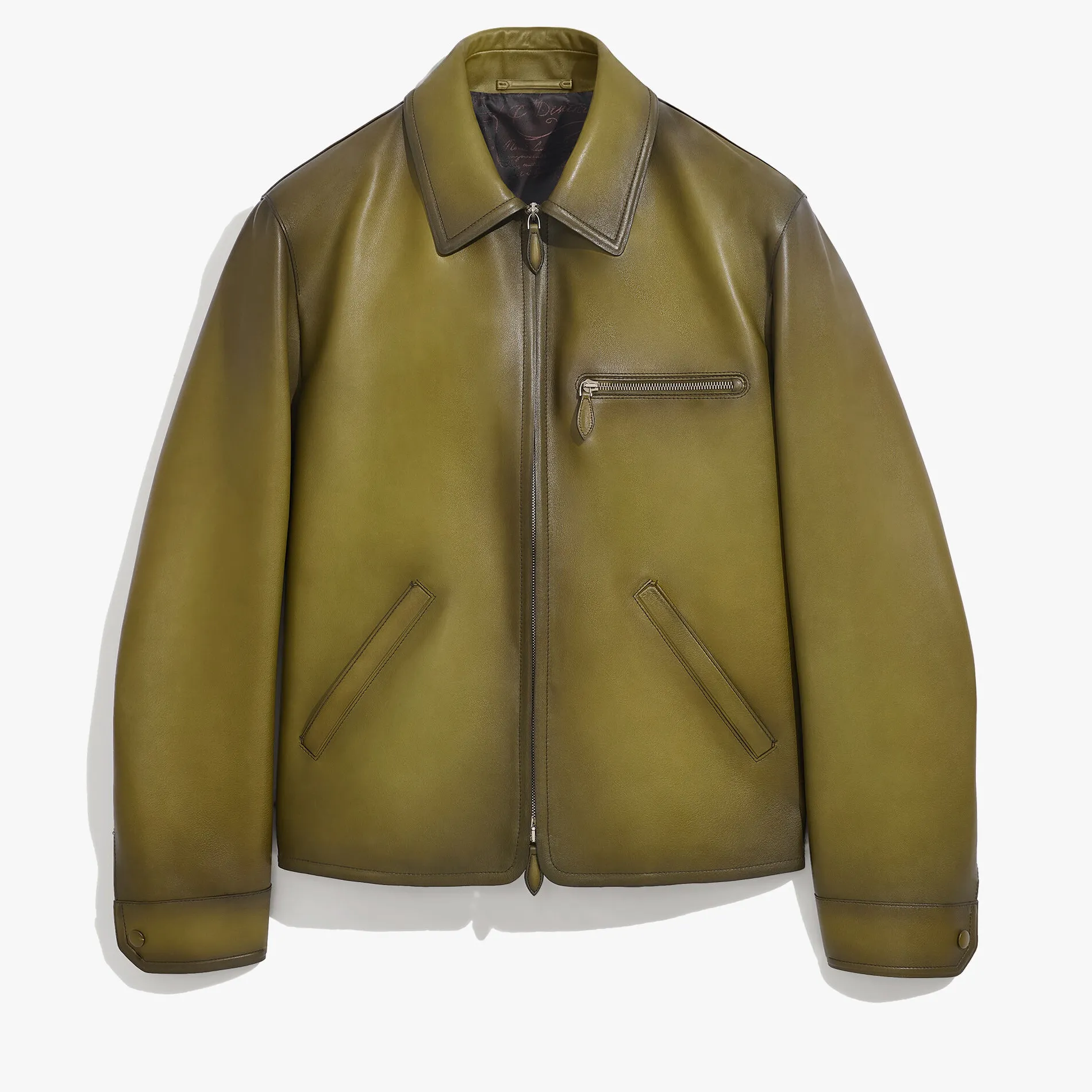 Berluti Blouson 1 Jour en Cuir Patin&eacute; | Cuir