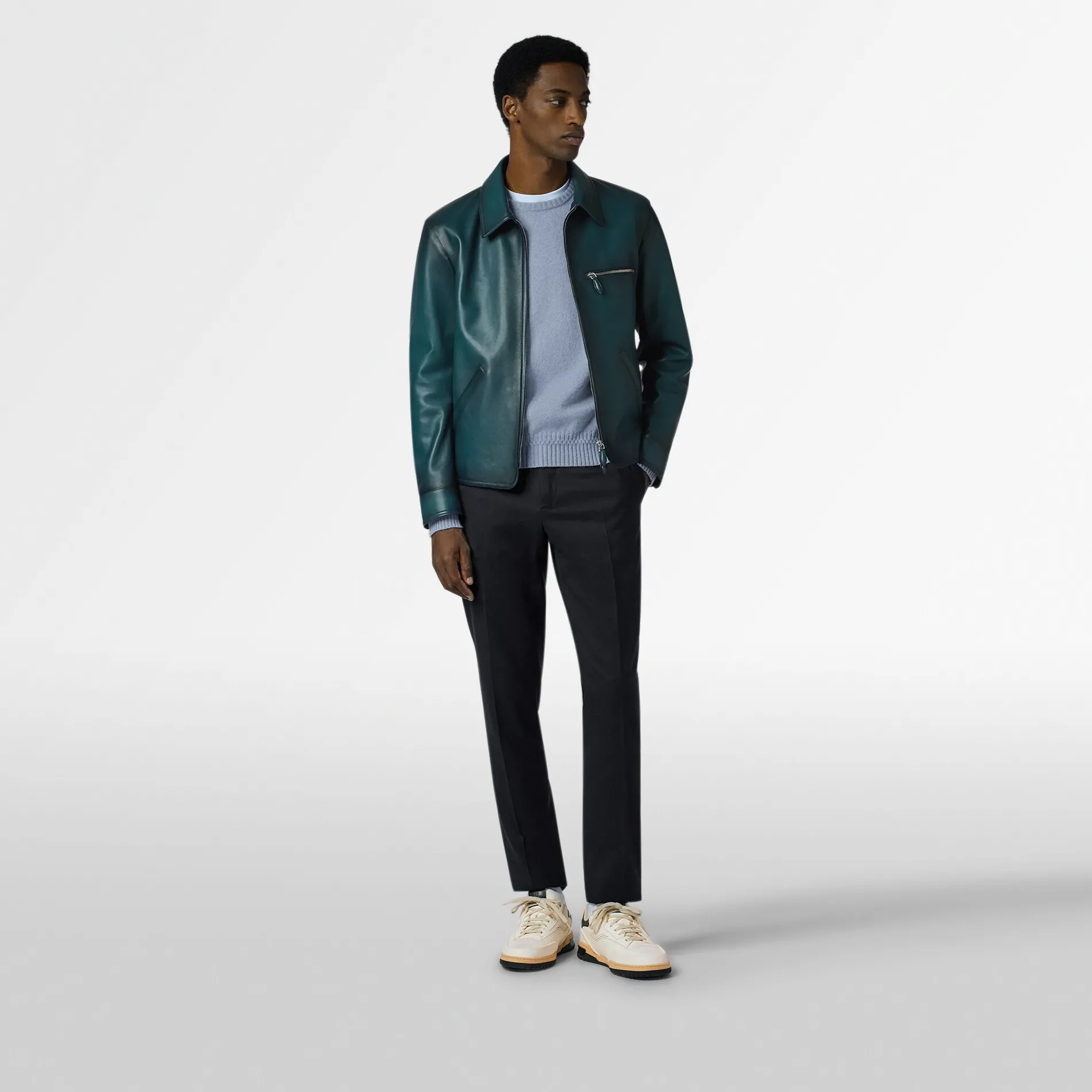 Berluti Blouson 1 Jour en Cuir Patiné | Cuir