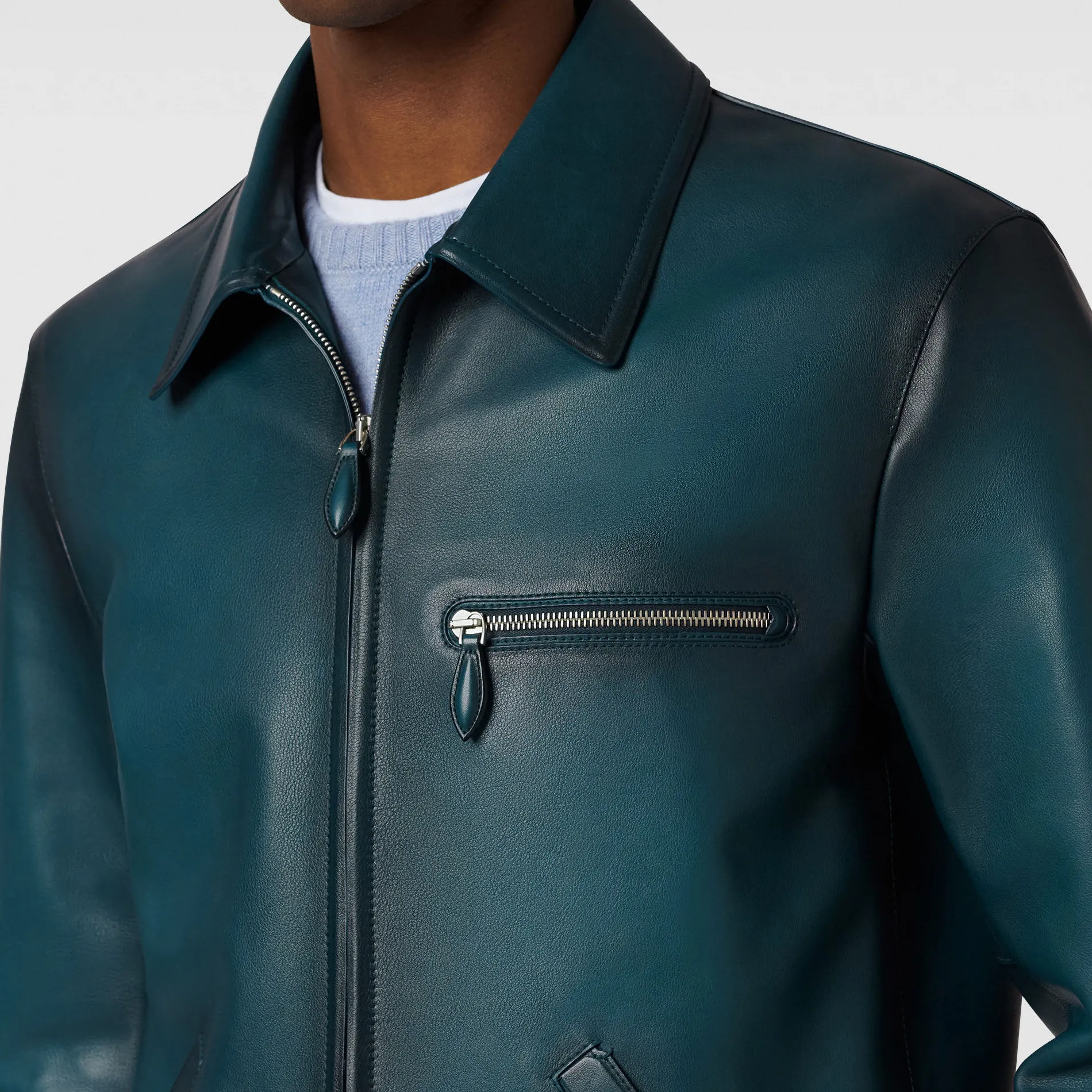 Berluti Blouson 1 Jour en Cuir Patiné | Cuir