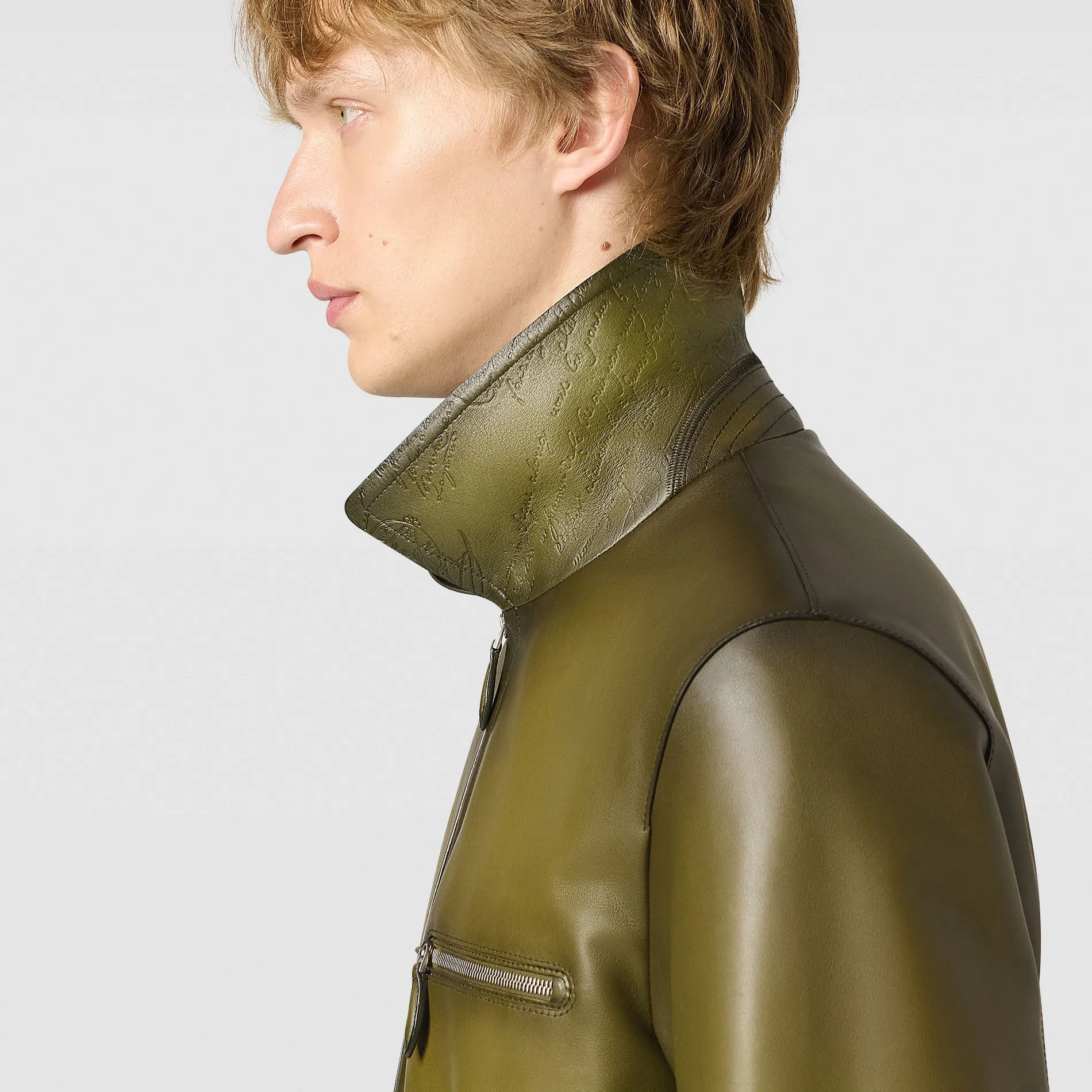 Berluti Blouson 1 Jour en Cuir Patiné | Cuir