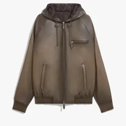 Berluti Blouson à Capuche 1 Jour en Cuir Patiné | Cuir
