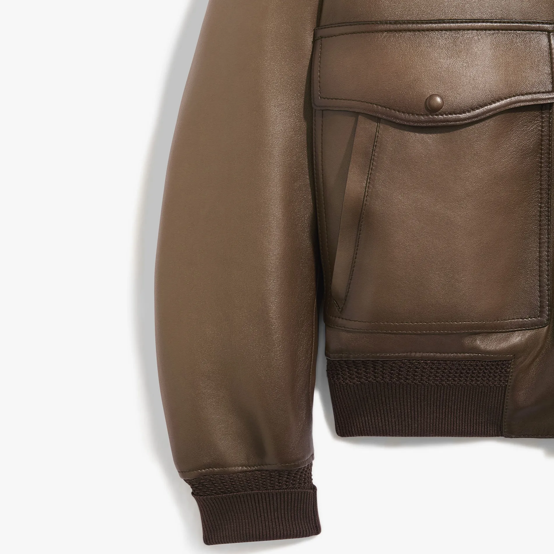Berluti Blouson Aviateur en Cuir Patiné | Cuir