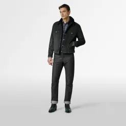 Berluti Blouson Embossé en Cuir avec Intérieur Shearling | Cuir