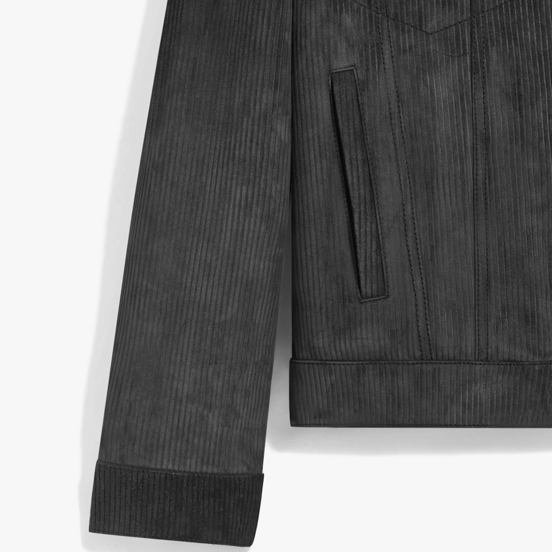 Berluti Blouson Embossé en Cuir avec Intérieur Shearling | Cuir