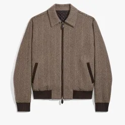 Berluti Blouson En Cachemire À Motifs Chevron | Manteaux & Blousons