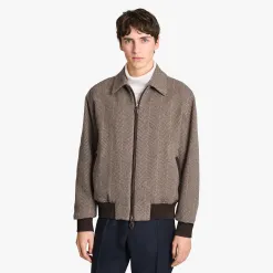 Berluti Blouson En Cachemire &Agrave; Motifs Chevron | Manteaux & Blousons