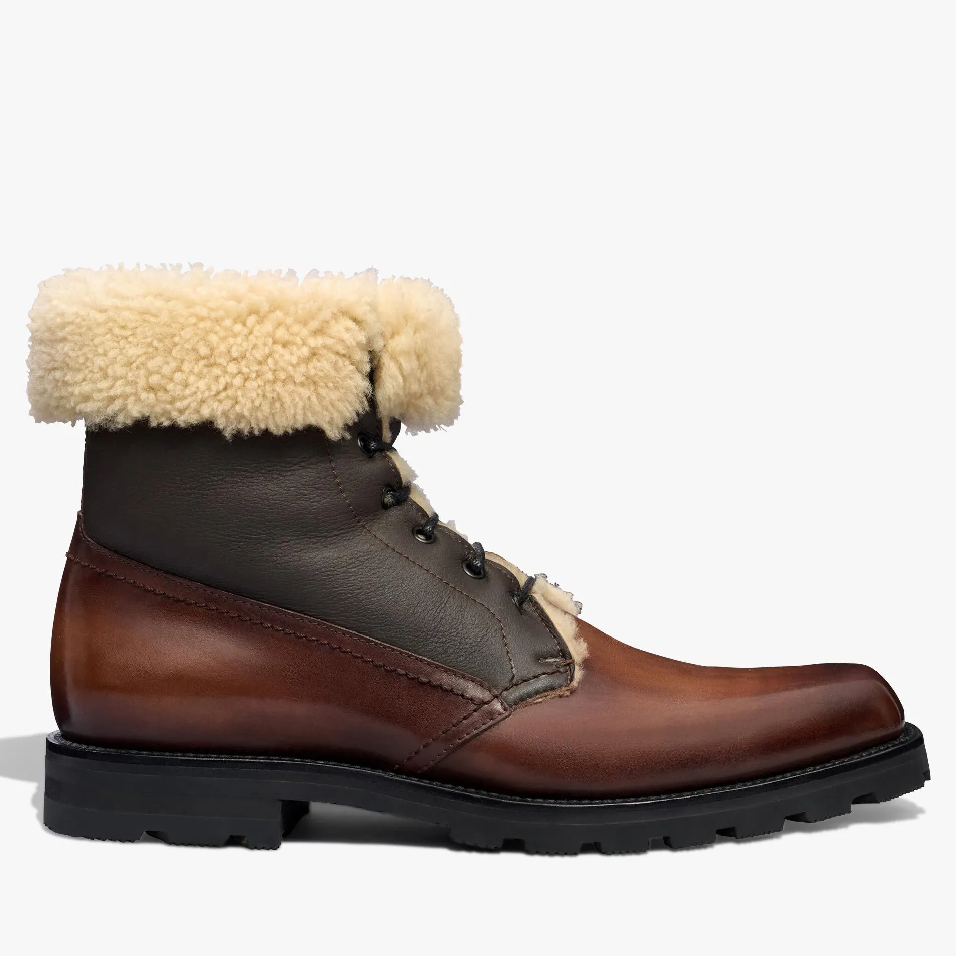 Berluti Bottine Ultima En Cuir Et Shearling | Bottines