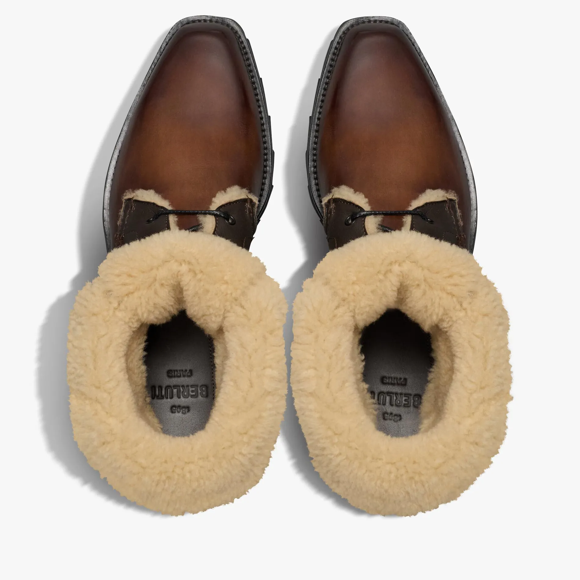 Berluti Bottine Ultima En Cuir Et Shearling | Bottines