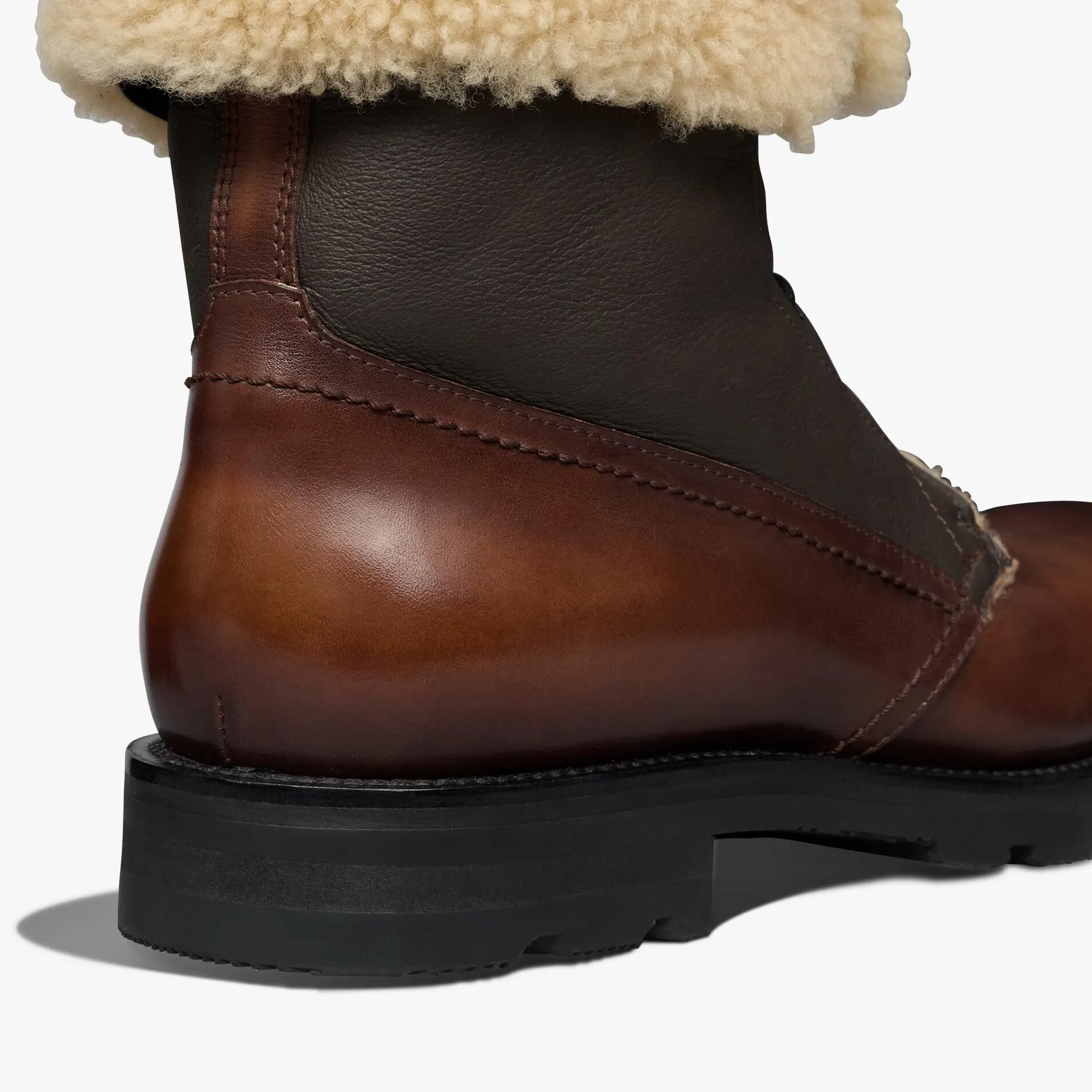 Berluti Bottine Ultima En Cuir Et Shearling | Bottines