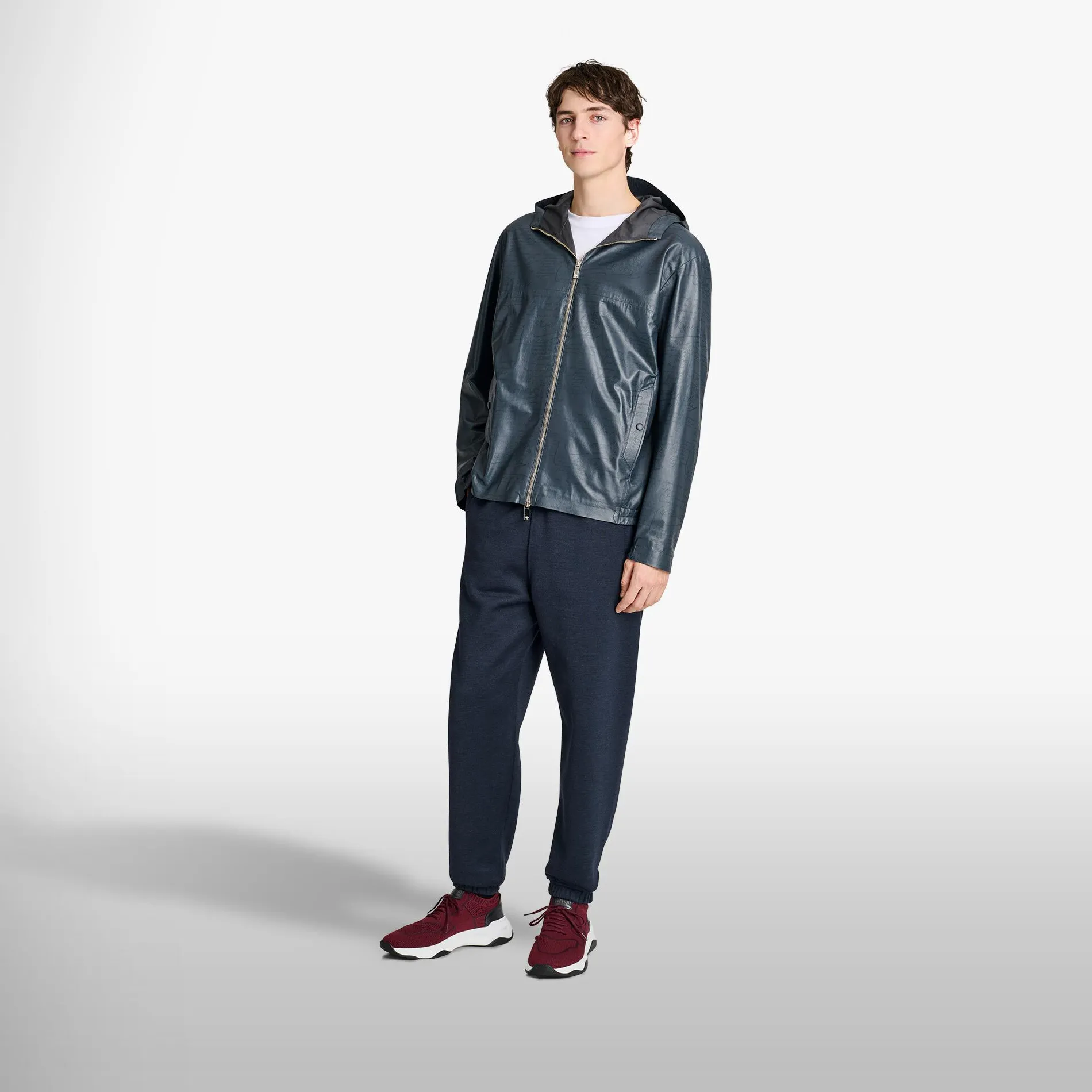 Berluti B-Way En Imprimé Scritto | Cuir