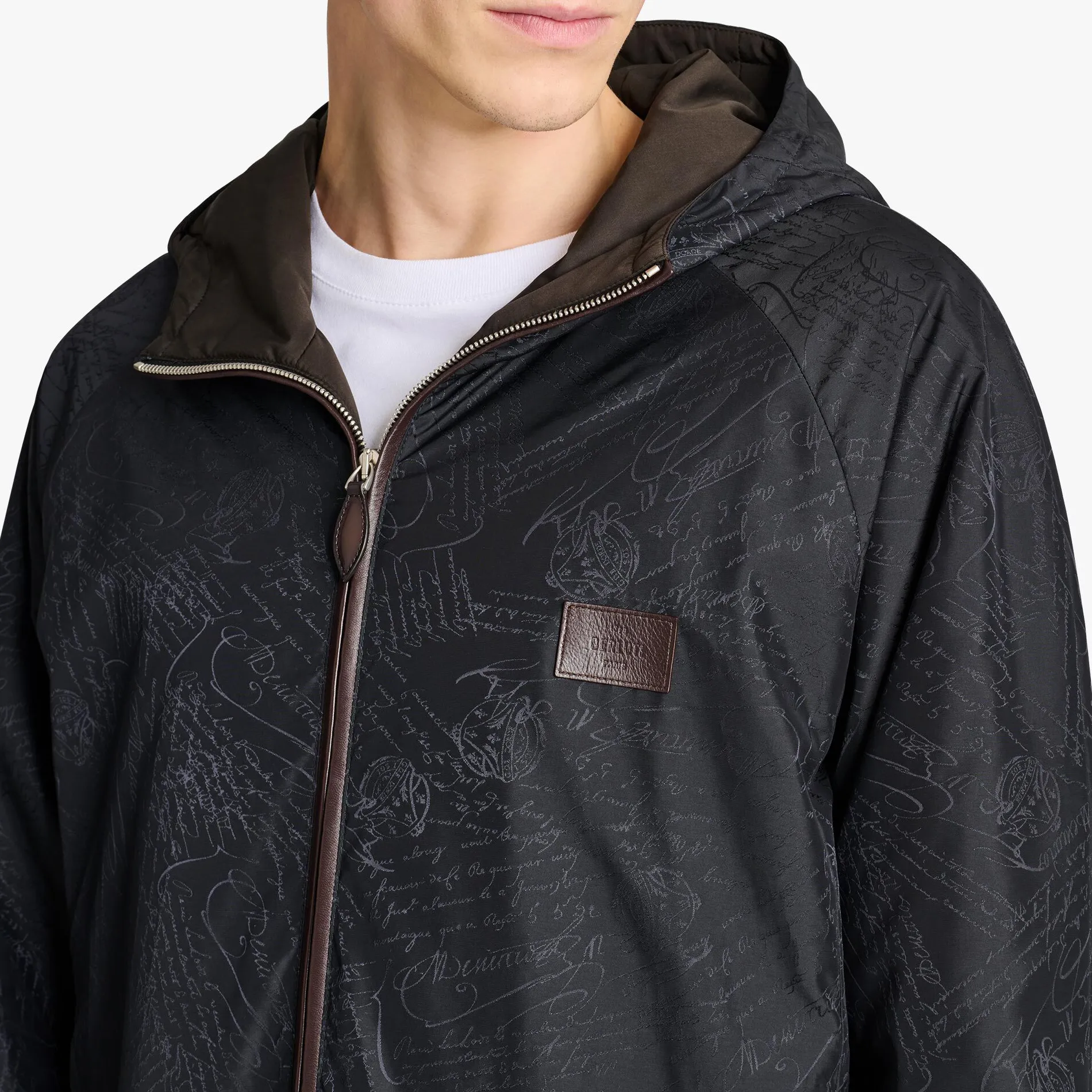 Berluti B-Way En Nylon Scritto Ouatiné | Manteaux & Blousons