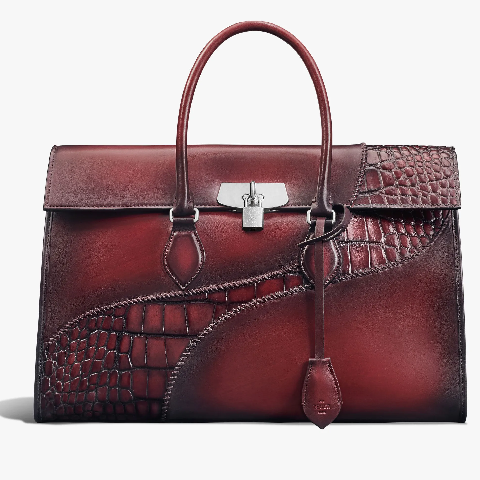 Berluti Cartable E’mio en cuir de veau et d'alligator | Cartables