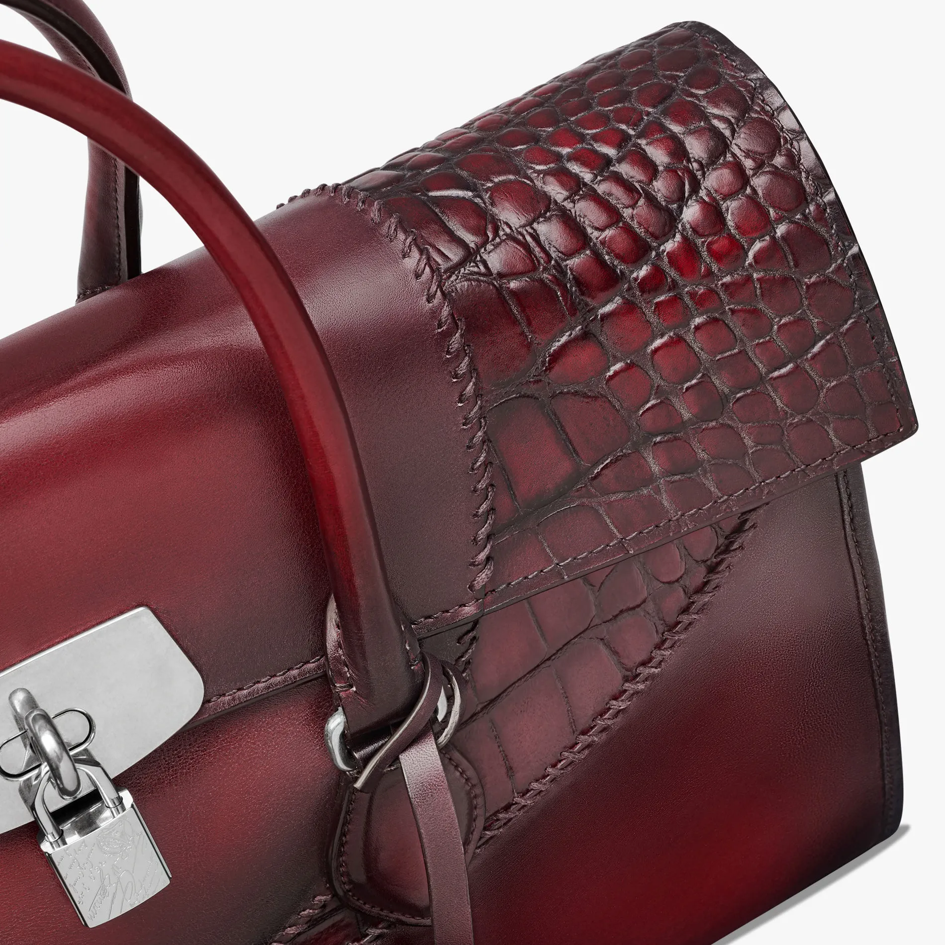 Berluti Cartable E’mio en cuir de veau et d'alligator | Cartables