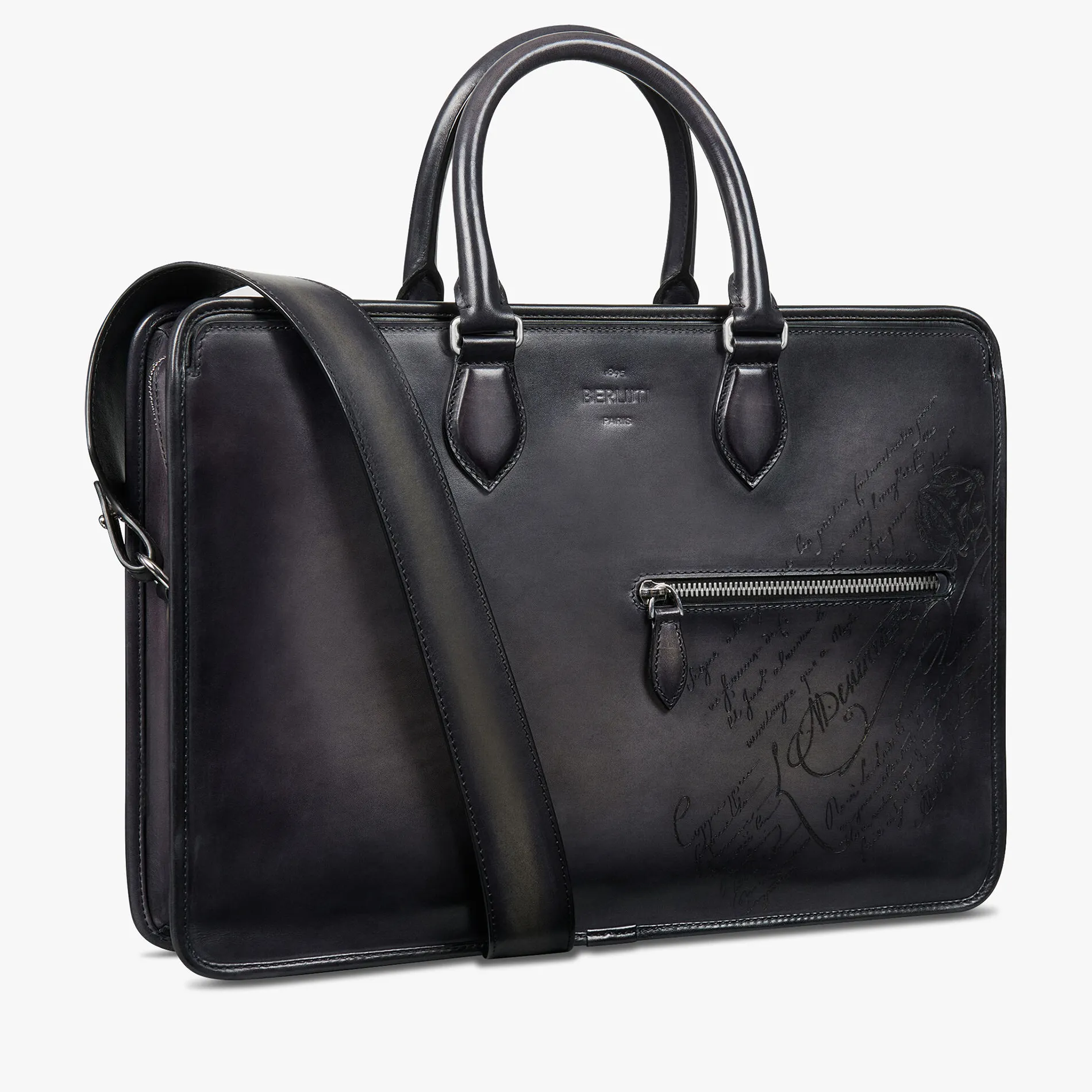 Berluti Cartable Un Jour En Cuir Scritto | Cartables