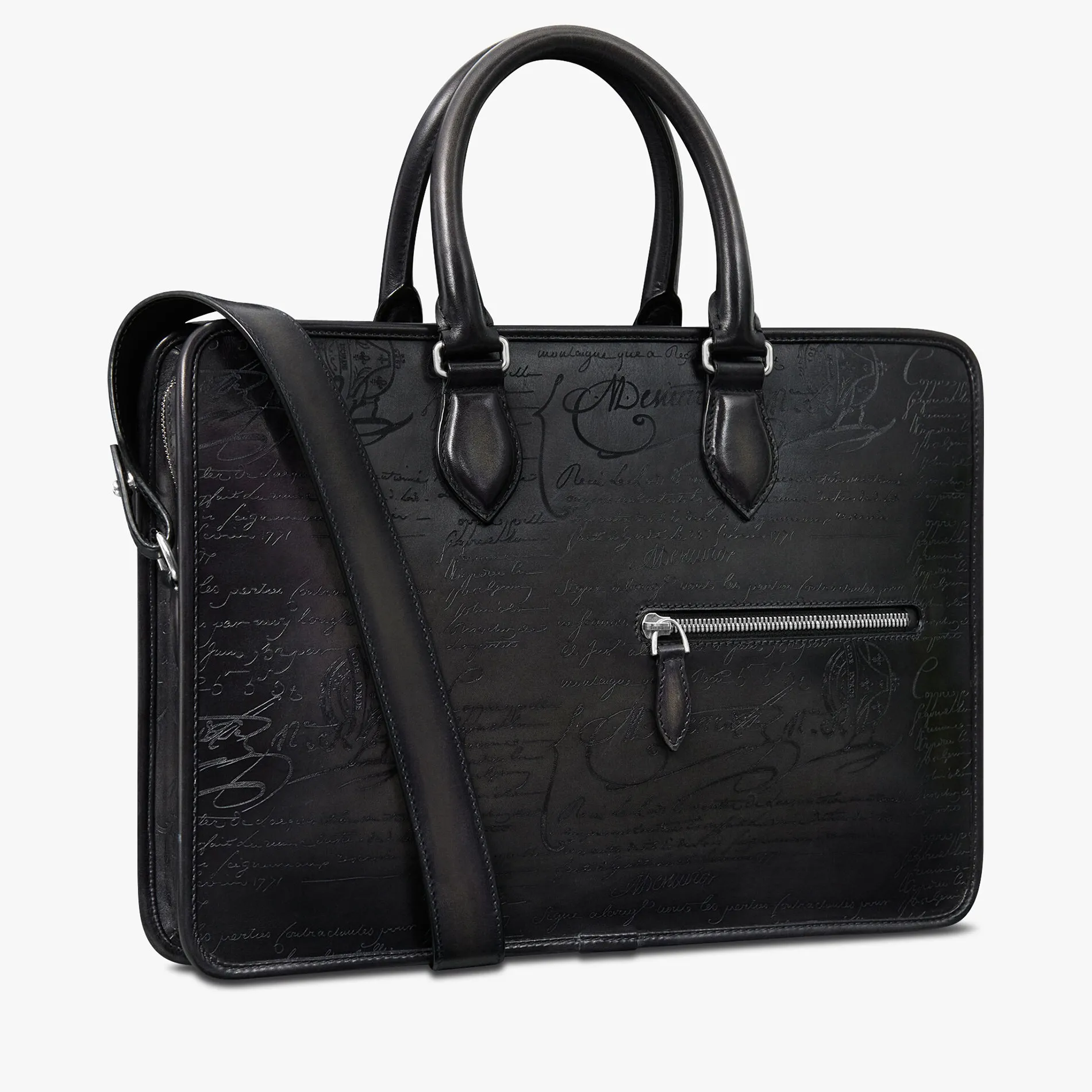 Berluti Cartable Un Jour Petit Mod&egrave;le En Cuir Scritto | Cartables