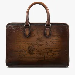 Berluti Cartable Un Jour Petit Mod&egrave;le En Cuir Scritto | Cartables