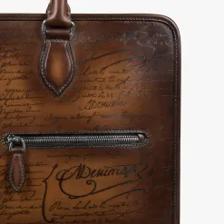 Berluti Cartable Un Jour Petit Mod&egrave;le En Cuir Scritto | Cartables