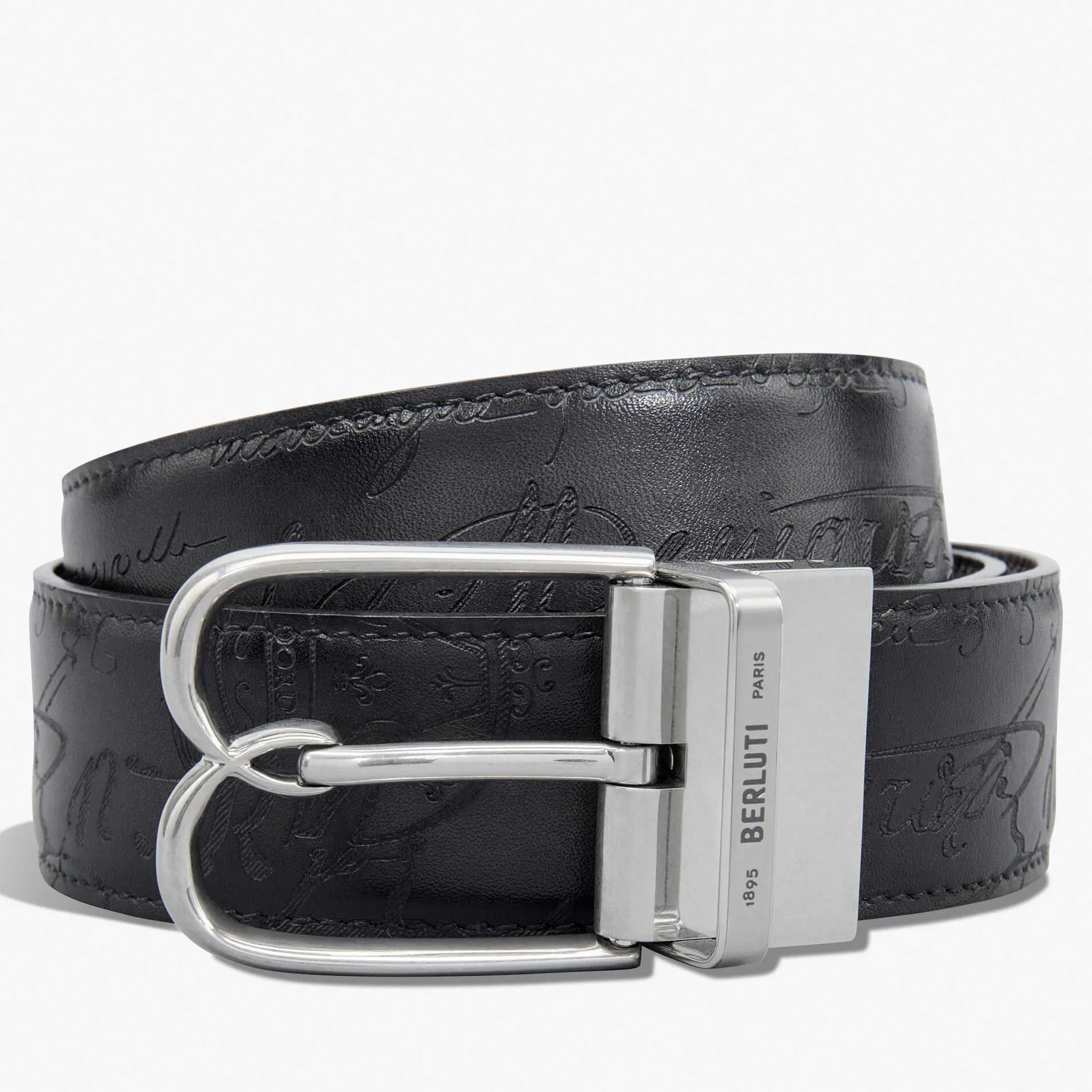 Berluti Ceinture Réversible B Volute 35Mm En Cuir Scritto | Ceintures