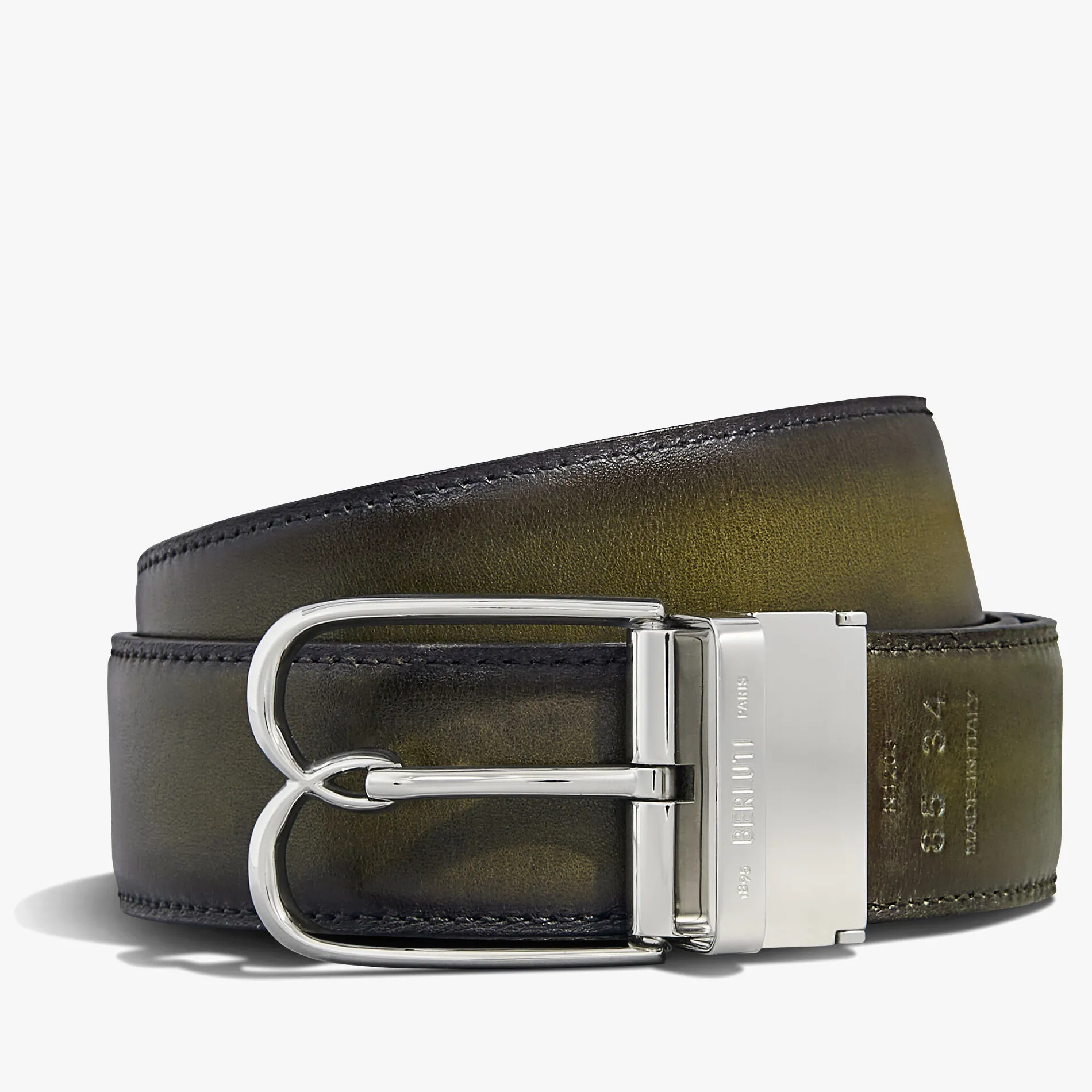 Berluti Ceinture Réversible B Volute 35Mm En Cuir Scritto | Ceintures