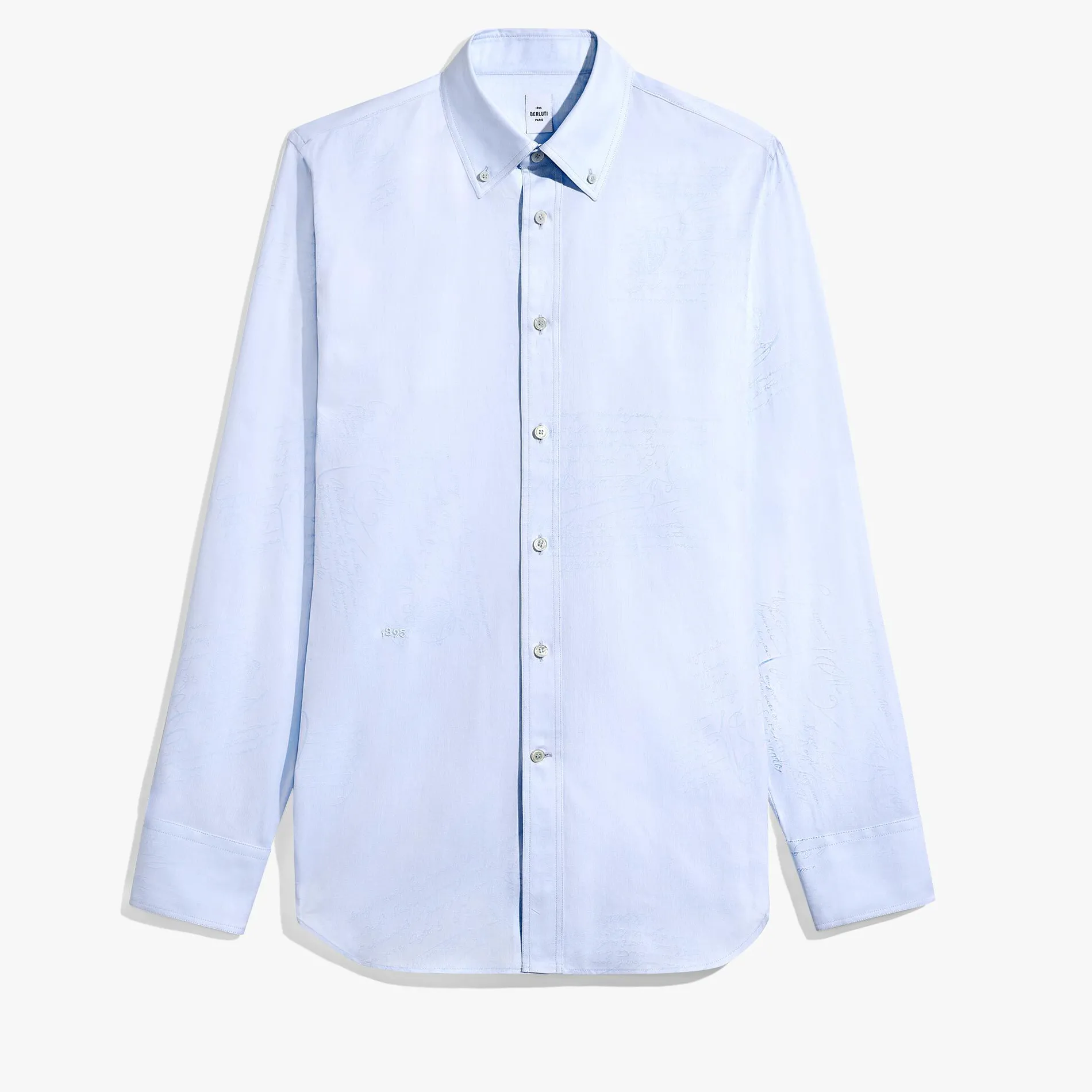 Berluti Chemise &Agrave; Col Boutonn&eacute; En Coton Scritto | Chemises