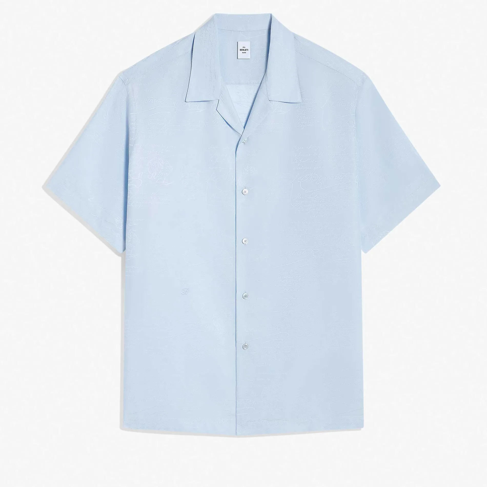 Berluti Chemise À Manches Courtes En Coton Et Soie Avec Imprimé | Chemises