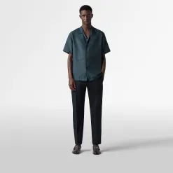 Berluti Chemise &Agrave; Manches Courtes En Coton Et Soie Avec Imprim&eacute; | Chemises