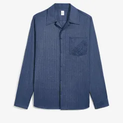 Berluti Chemise À Motifs Chevron Avec Poche Scritto | Chemises