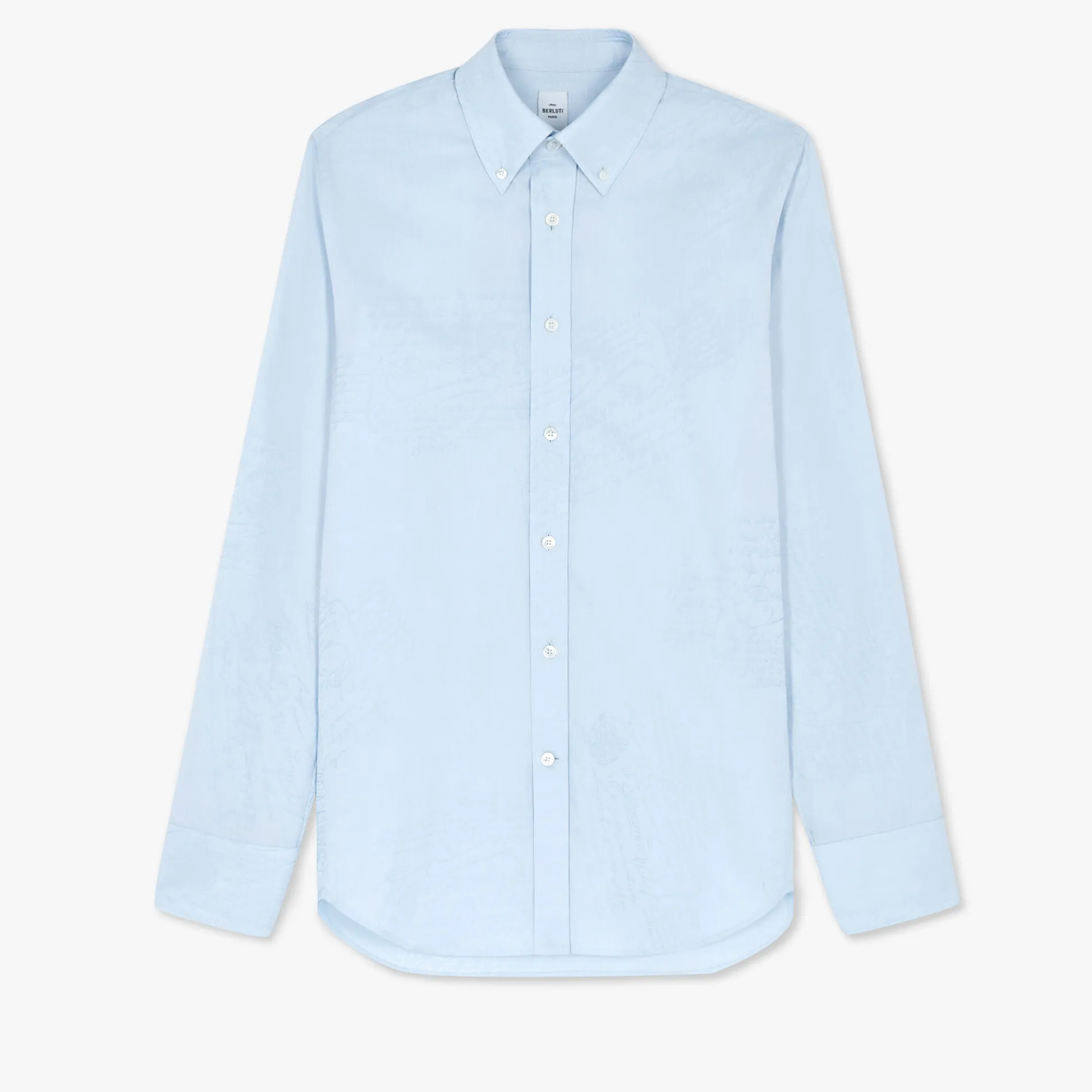 Berluti Chemise Alessandro À Col Boutonné En Coton Scritto | Chemises