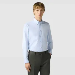 Berluti Chemise Alessandro &Agrave; Col Boutonn&eacute; En Coton Scritto | Chemises