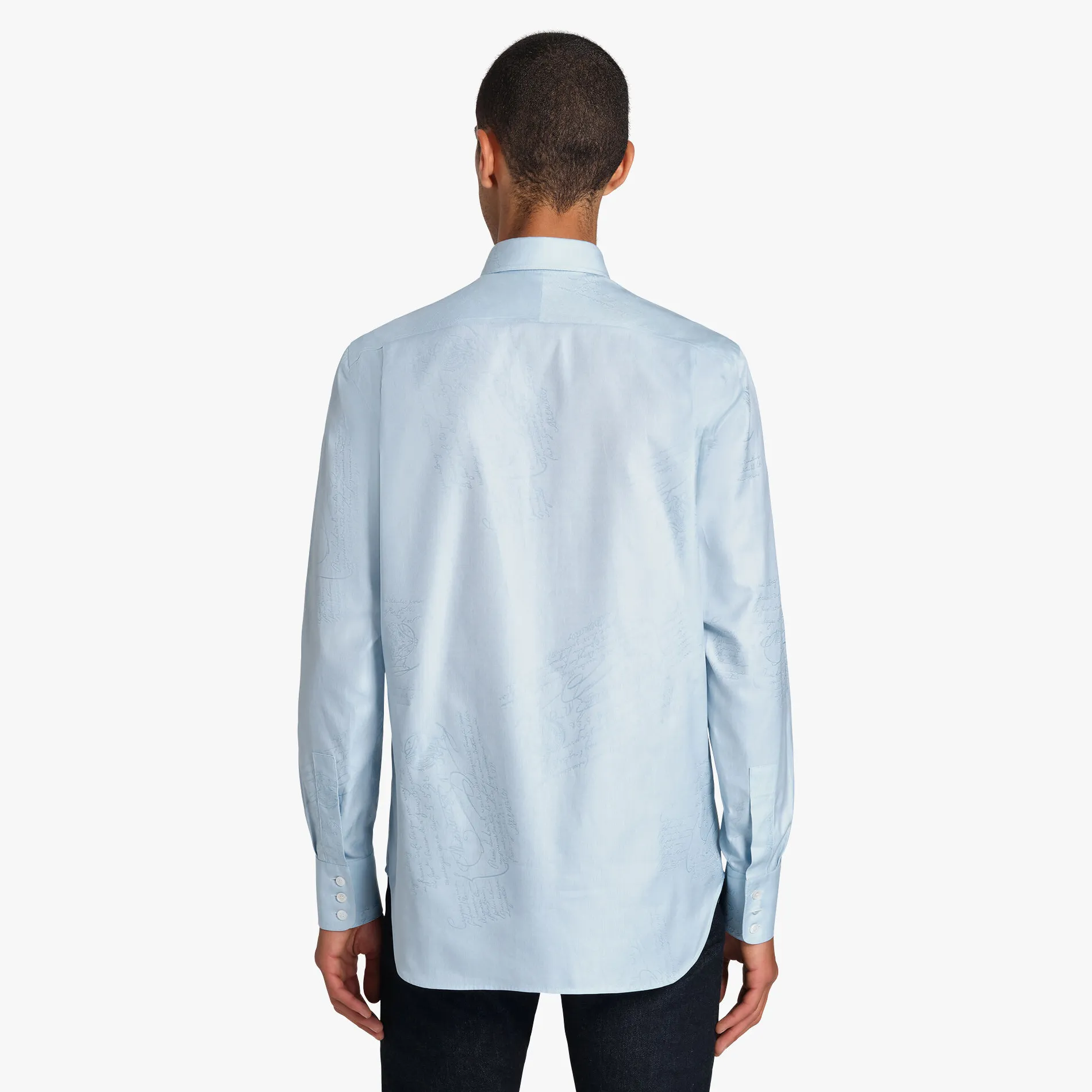 Berluti Chemise Alessandro &Agrave; Col Boutonn&eacute; En Coton Scritto | Chemises