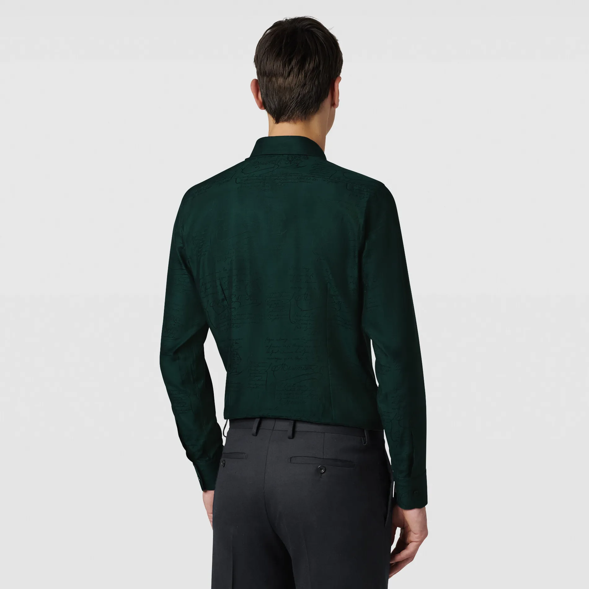 Berluti Chemise Andy en Coton et Soie Scritto | Chemises