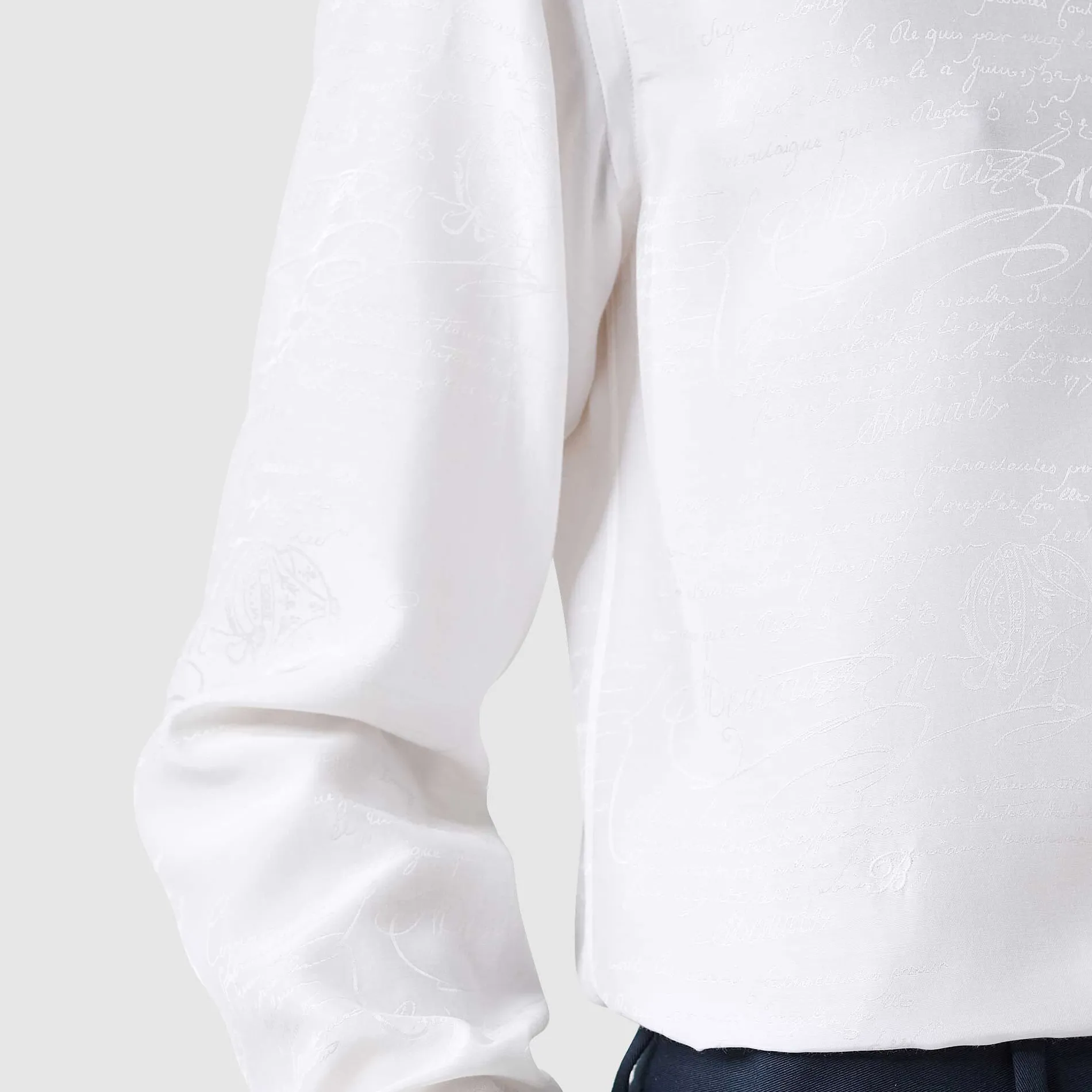 Berluti Chemise Andy En Coton Et Soie Scritto | Chemises