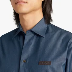 Berluti Chemise Avec &Eacute;tiquette En Cuir | Chemises
