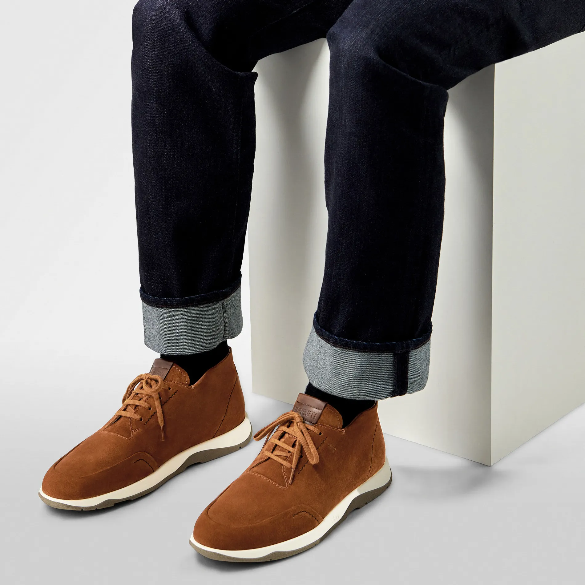 Berluti Derby Echapp&eacute;e En Veau Velours | Bottines