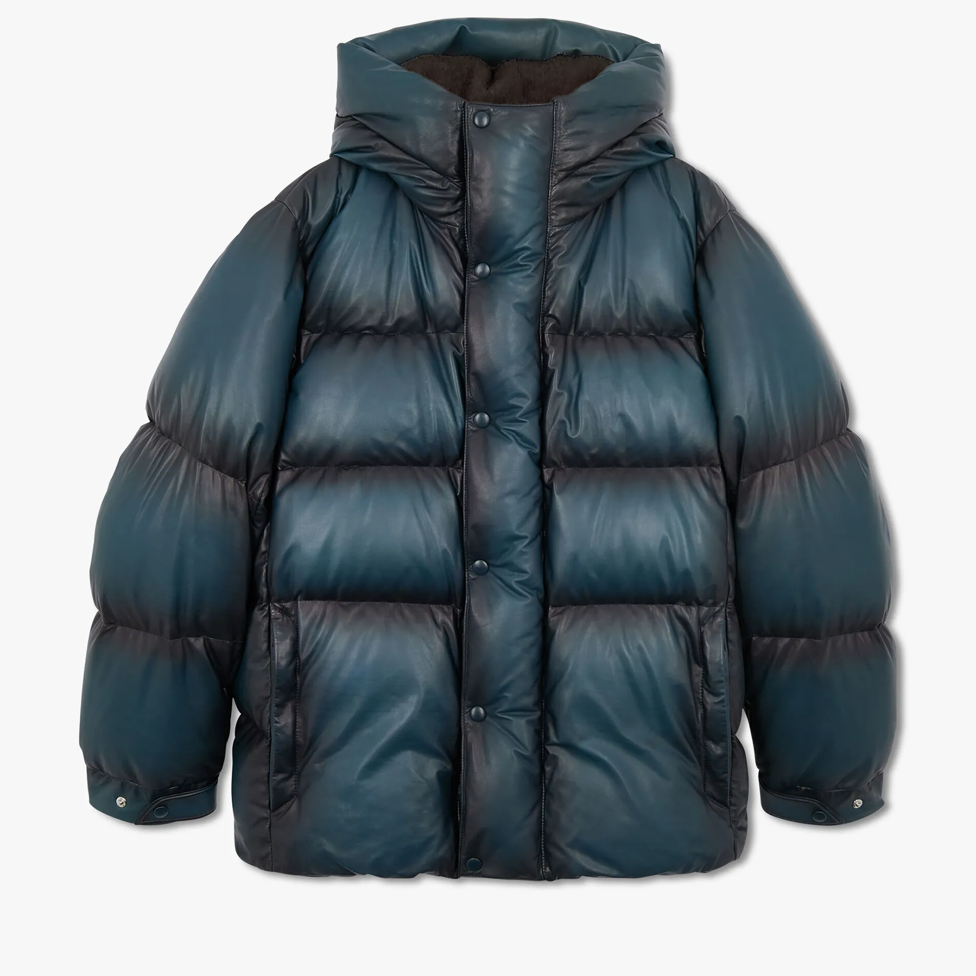 Berluti Doudoune En Cuir Patiné | Cuir