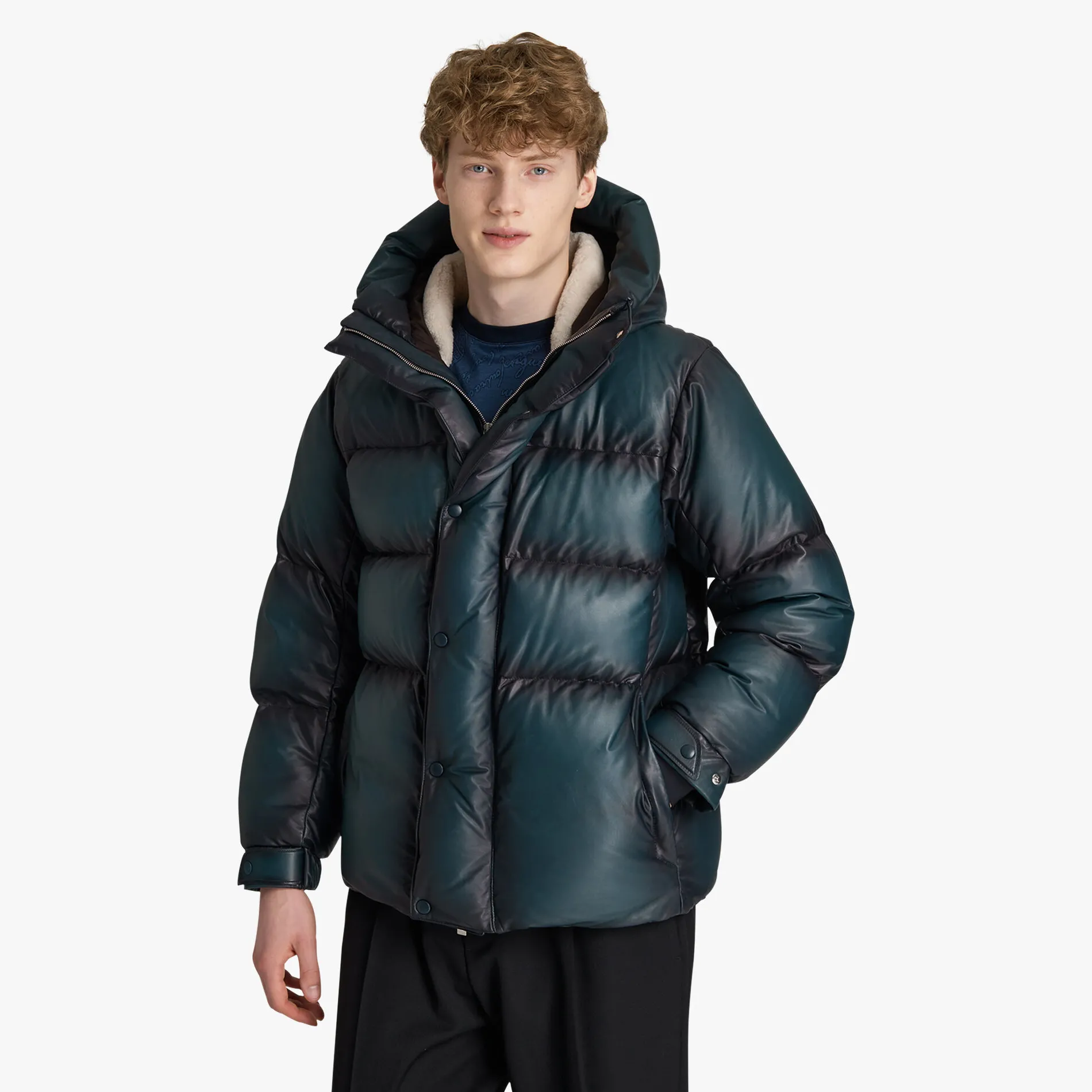 Berluti Doudoune En Cuir Patin&eacute; | Cuir