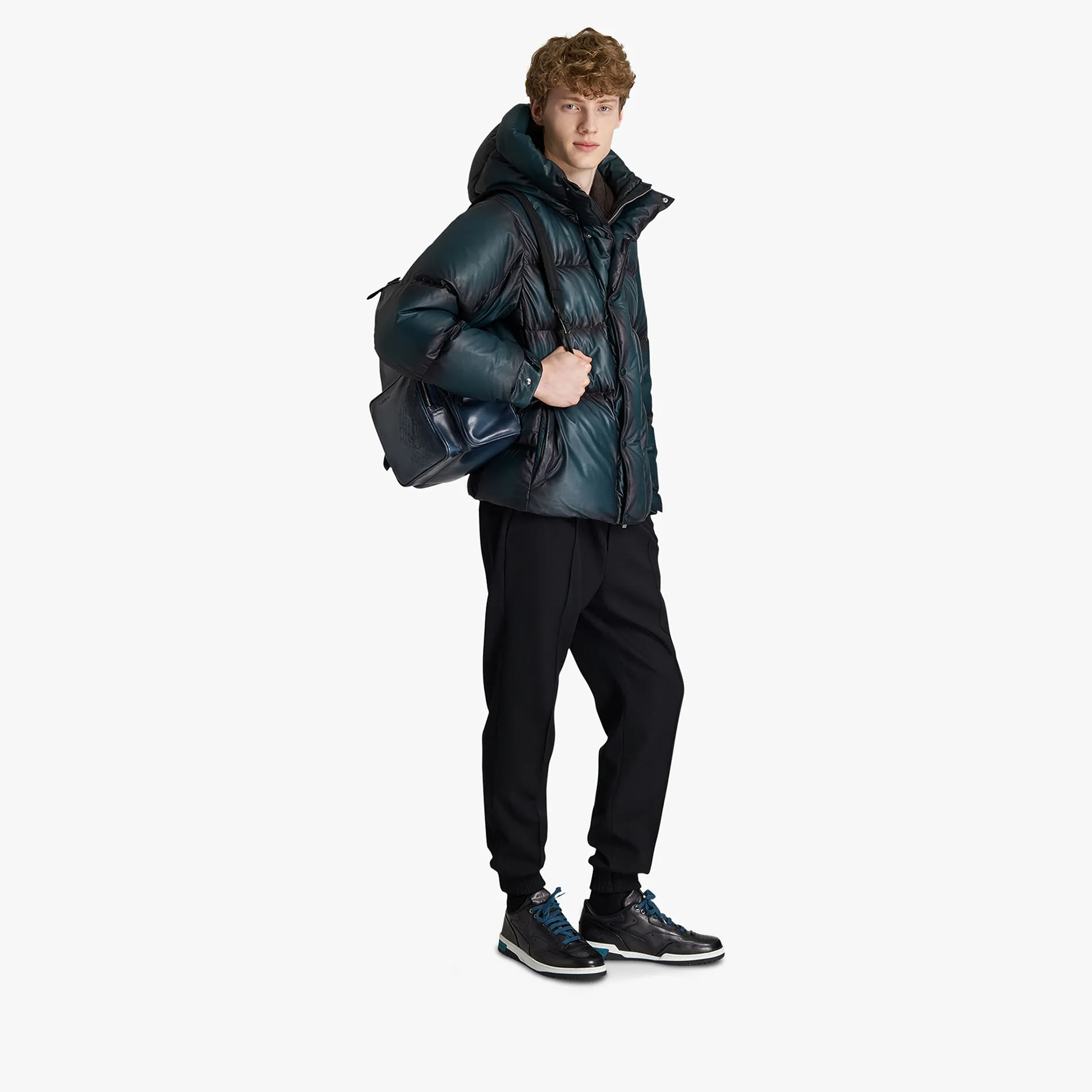 Berluti Doudoune En Cuir Patiné | Cuir