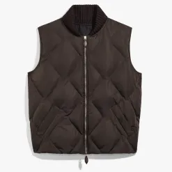 Berluti Doudoune Sans Manches En Nylon Matelassé Avec Col En Maille | Manteaux & Blousons