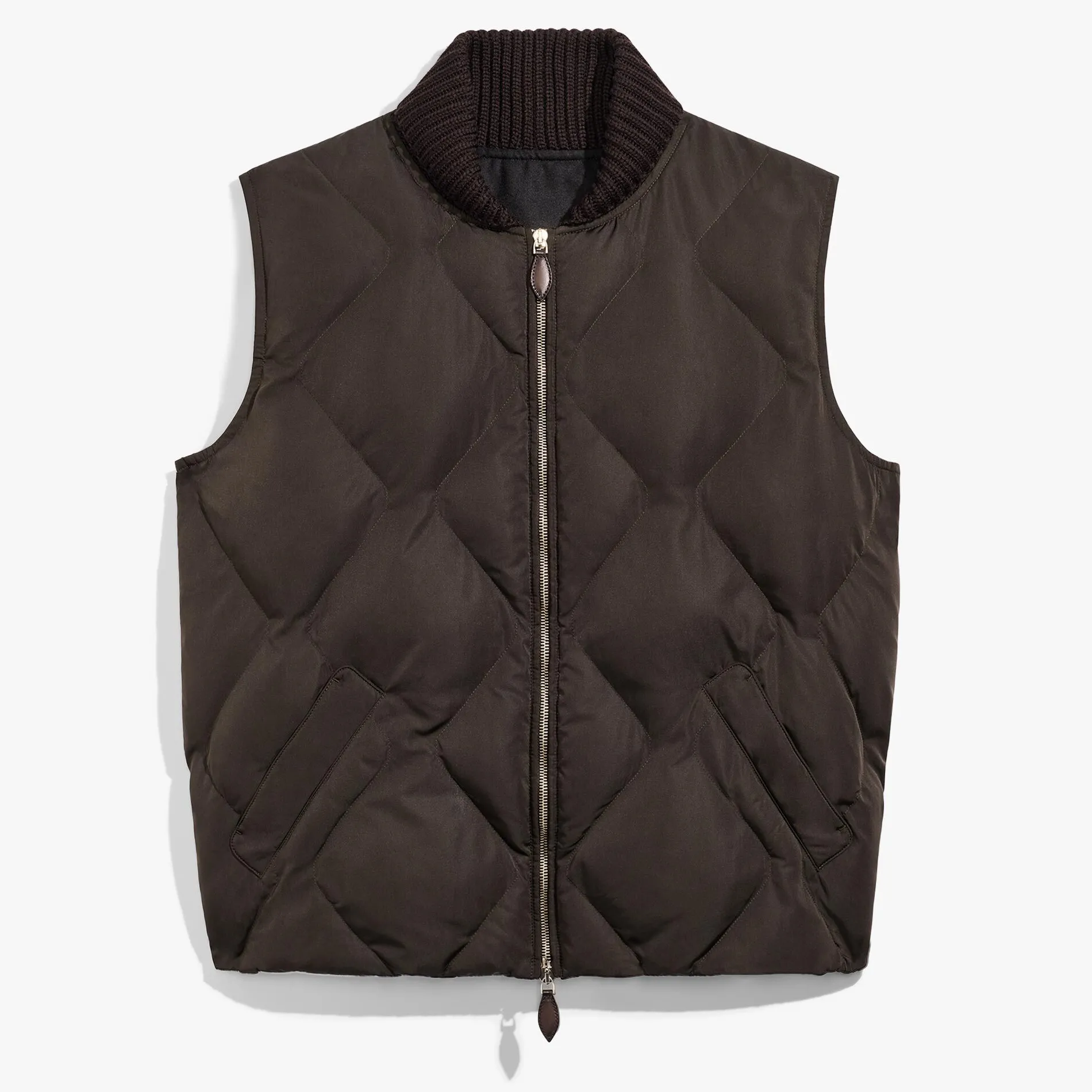 Berluti Doudoune Sans Manches En Nylon Matelassé Avec Col En Maille | Manteaux & Blousons