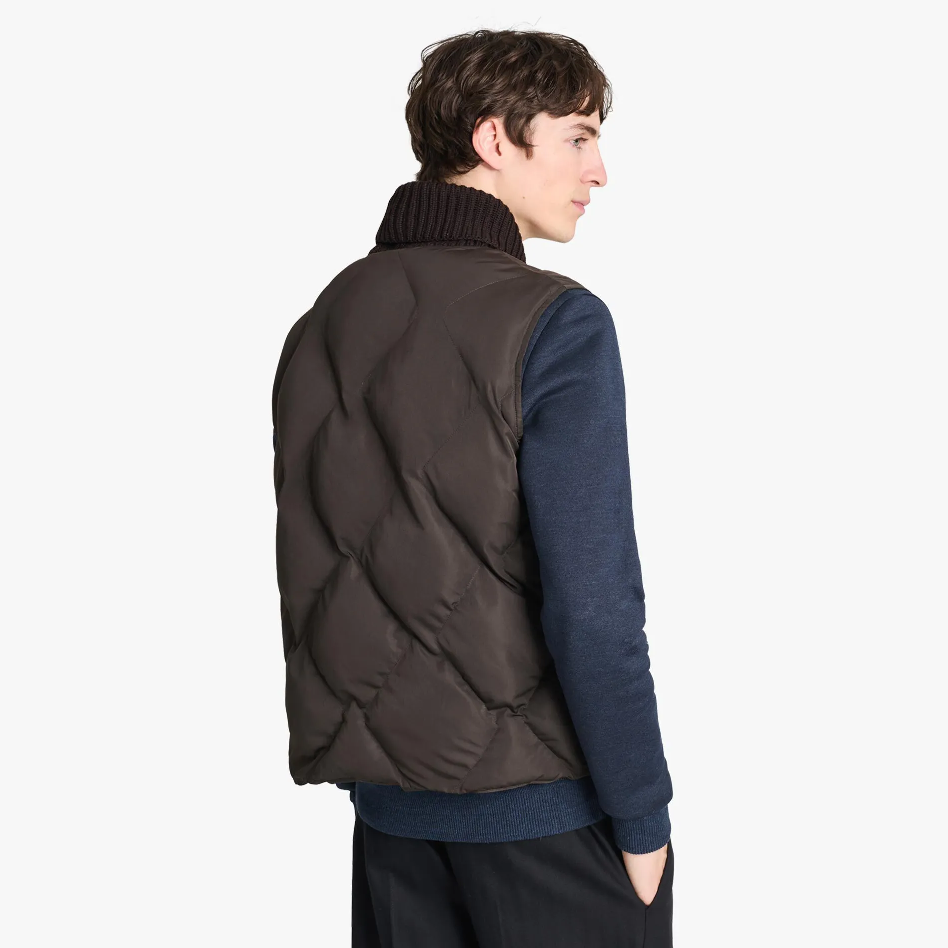 Berluti Doudoune Sans Manches En Nylon Matelassé Avec Col En Maille | Manteaux & Blousons