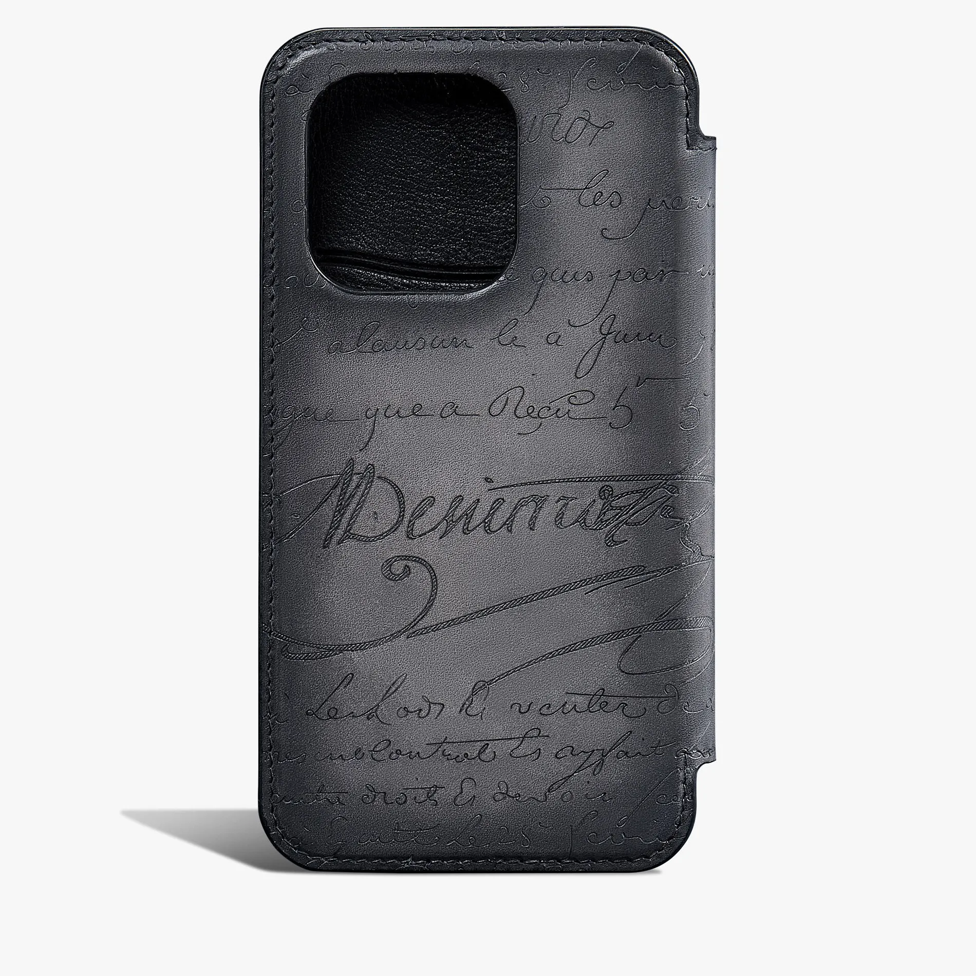 Berluti &Eacute;tui iPhone 16 Pro Folio En Cuir Scritto | Housses & Étuis | Objets, High-tech & Lifestyle