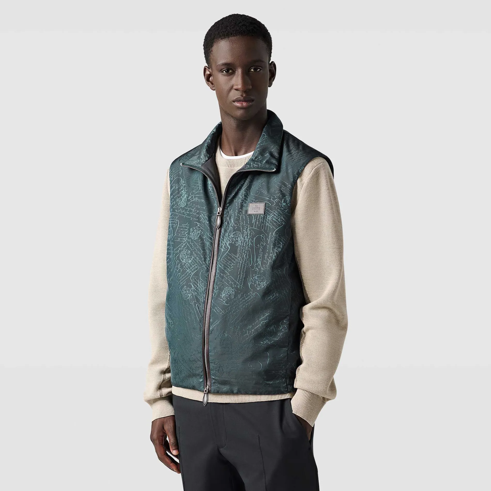 Berluti Gilet Sans Manches En Nylon Scritto | Manteaux & Blousons