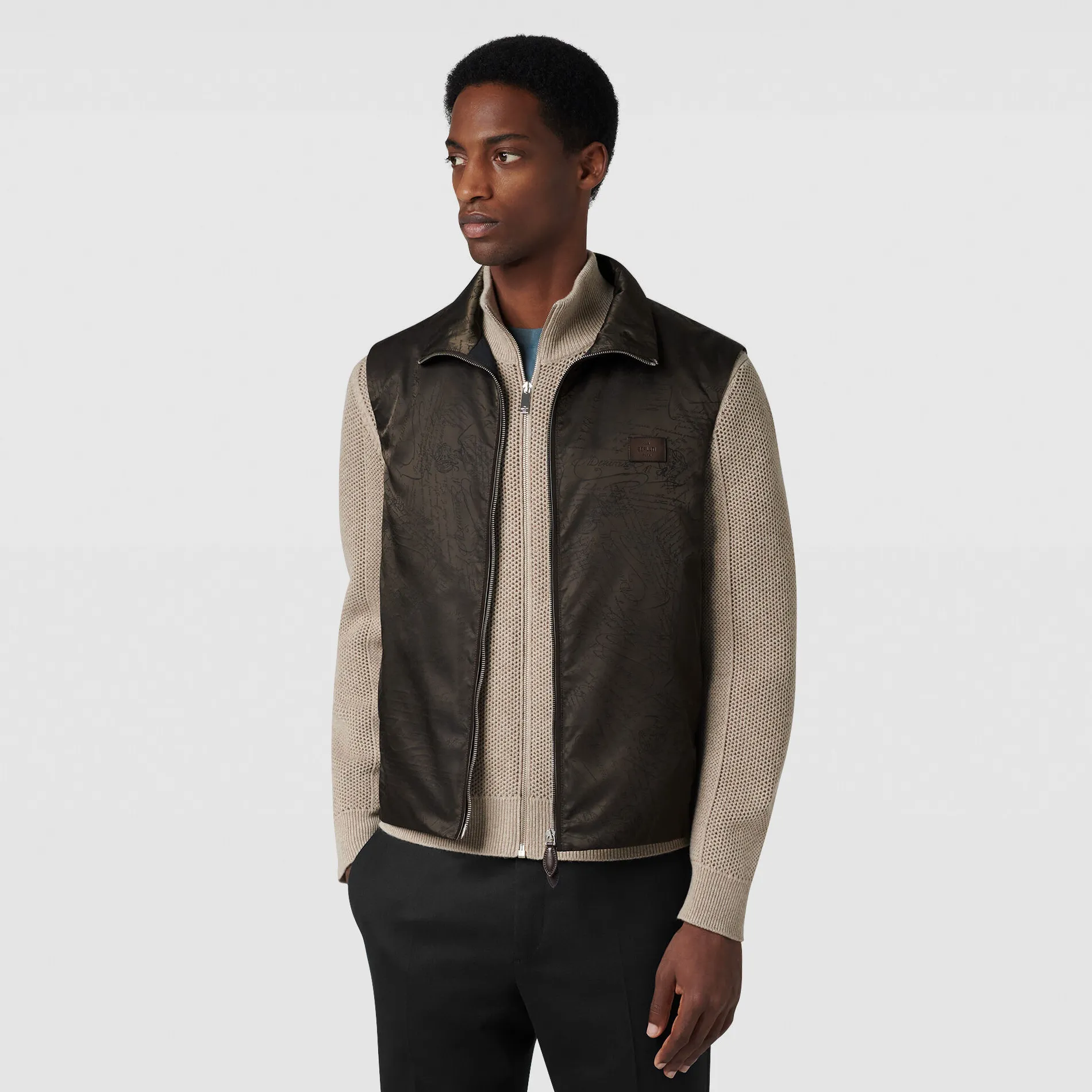 Berluti Gilet Sans Manches en Nylon Scritto | Manteaux & Blousons