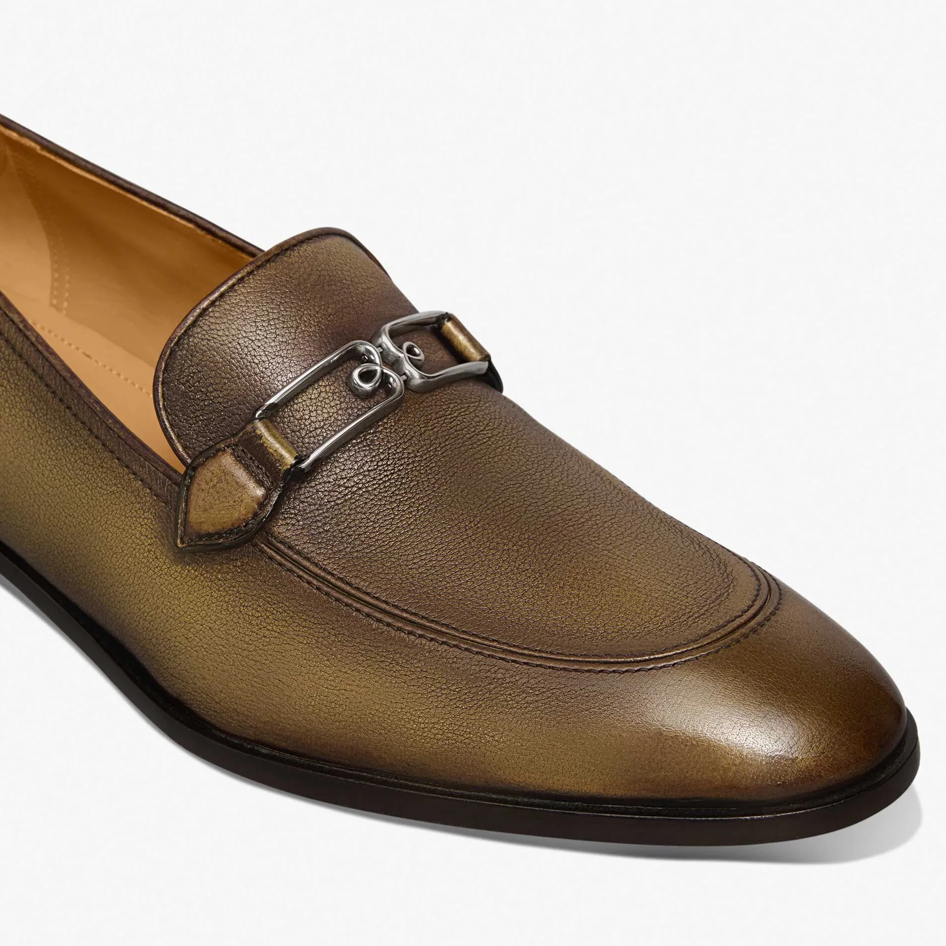 Berluti Mocassin B Volute En Cuir De Veau | Mocassins & Boucles