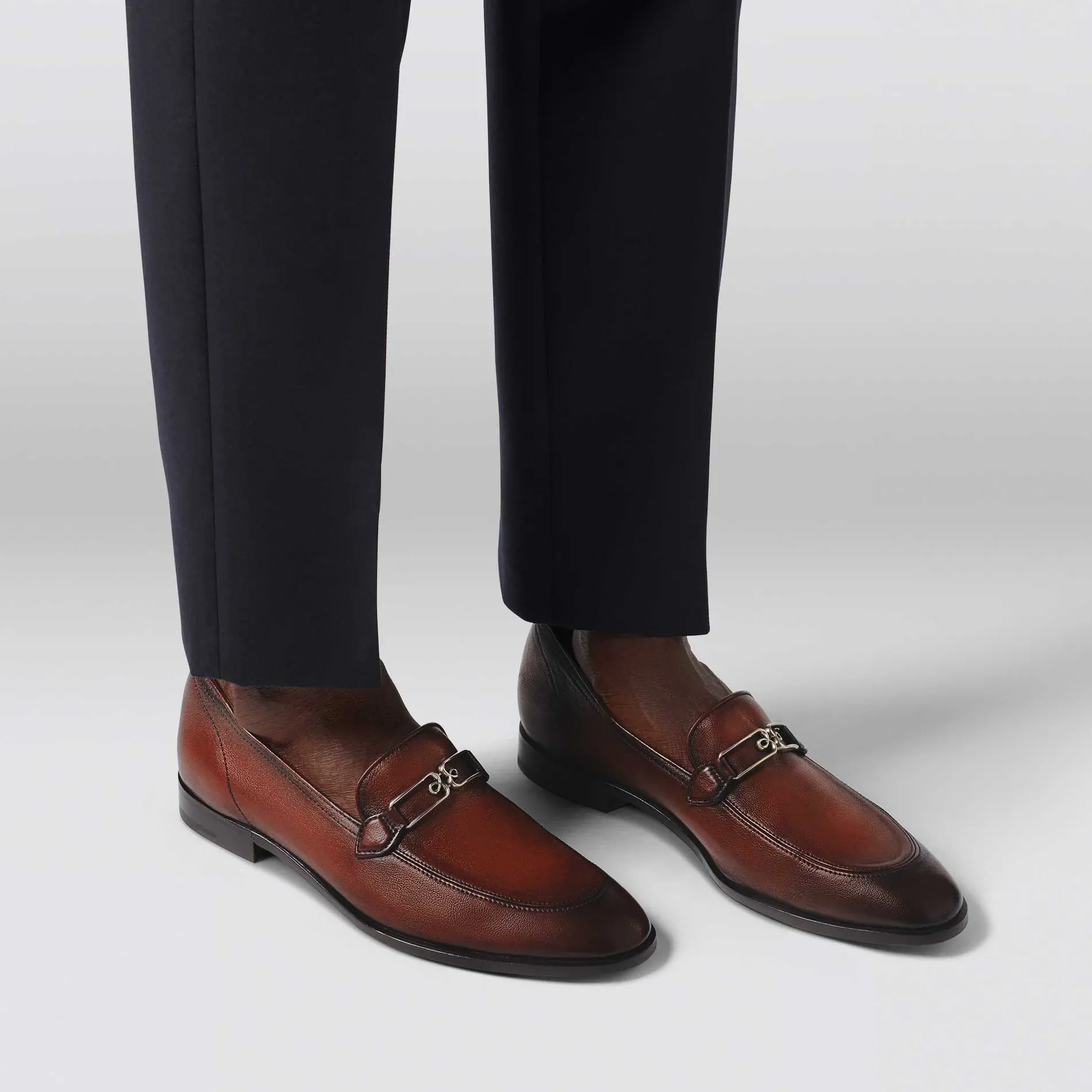 Berluti Mocassin B Volute En Cuir De Veau | Mocassins & Boucles