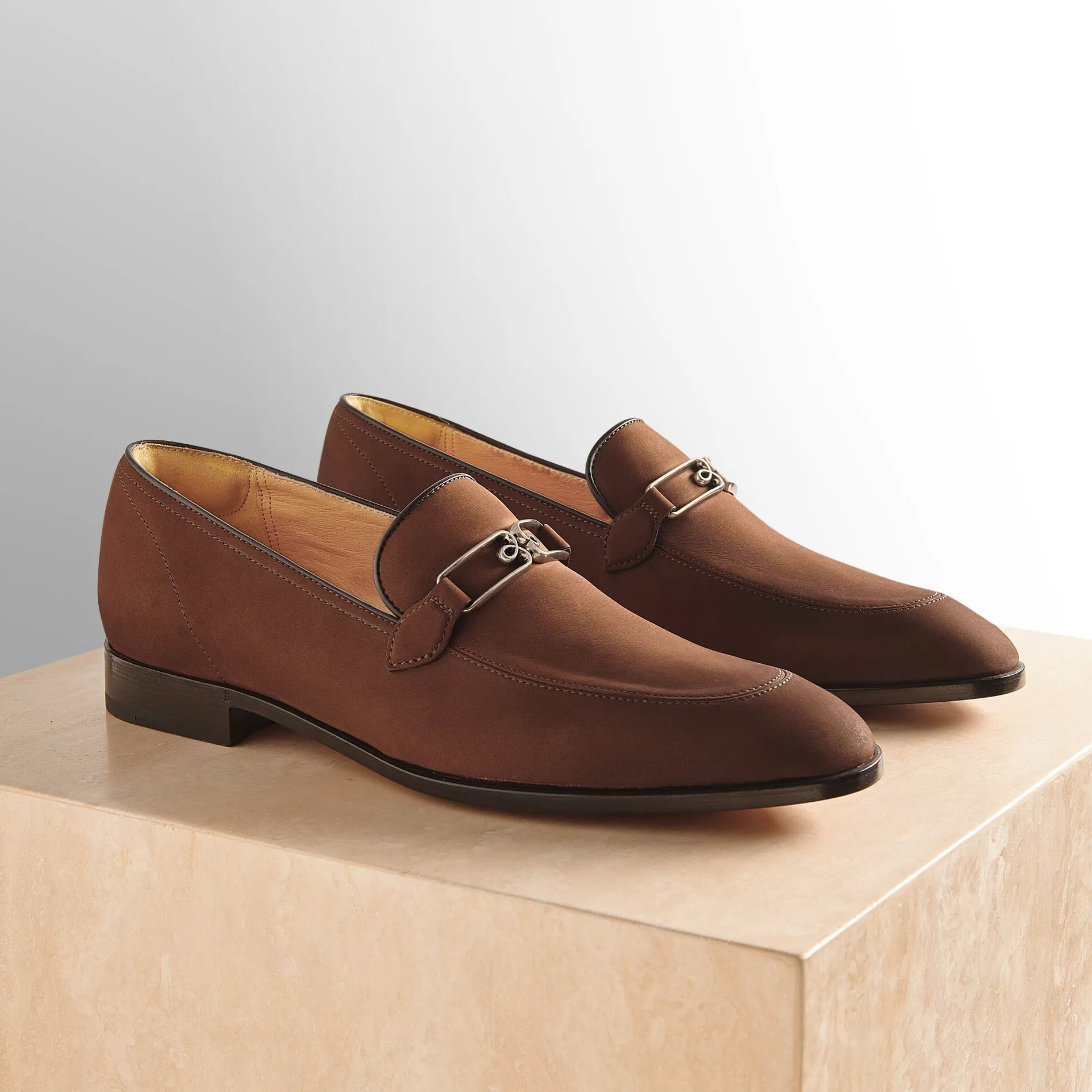 Berluti Mocassin B Volute En Cuir Nubuck | Mocassins & Boucles