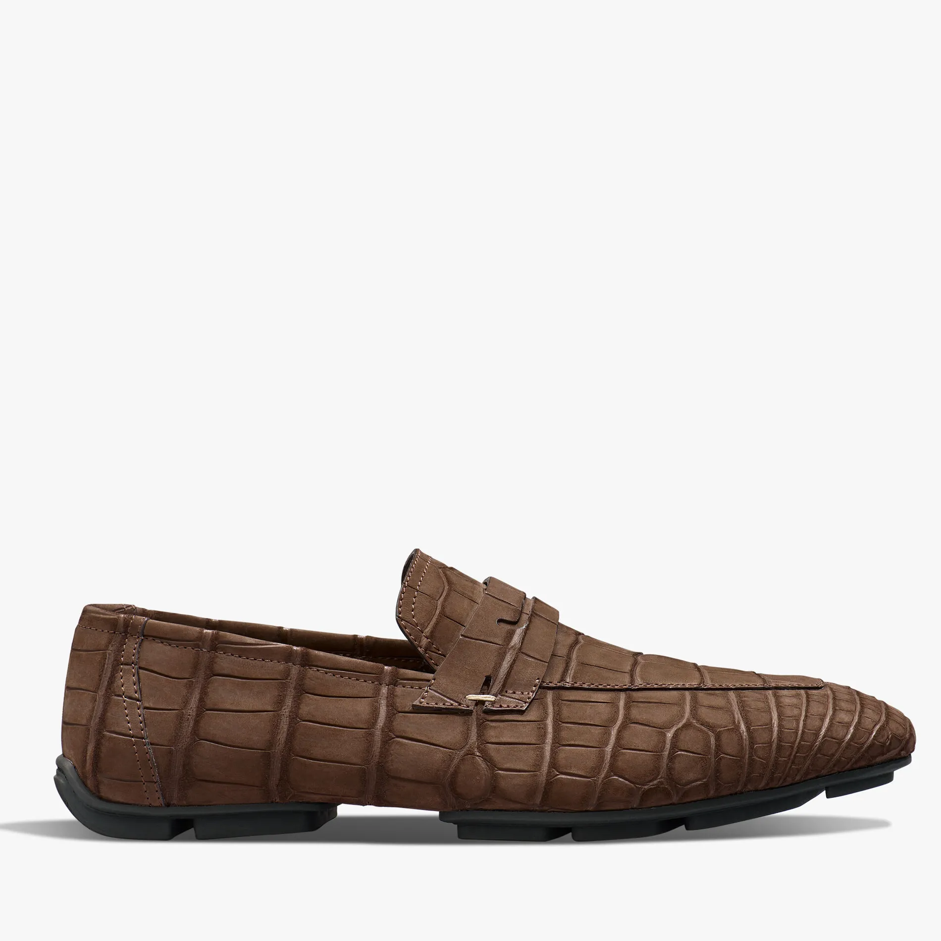 Berluti Mocassin Lorenzo Drive En Cuir d'Alligator Nubucké | Mocassins & Boucles