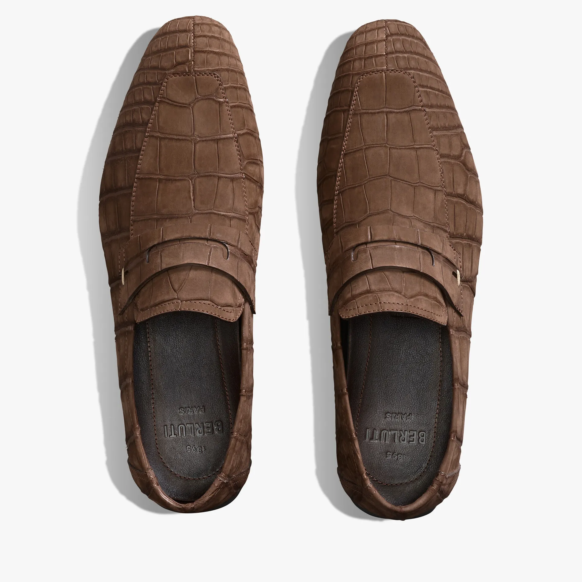 Berluti Mocassin Lorenzo Drive En Cuir d'Alligator Nubuck&eacute; | Mocassins & Boucles