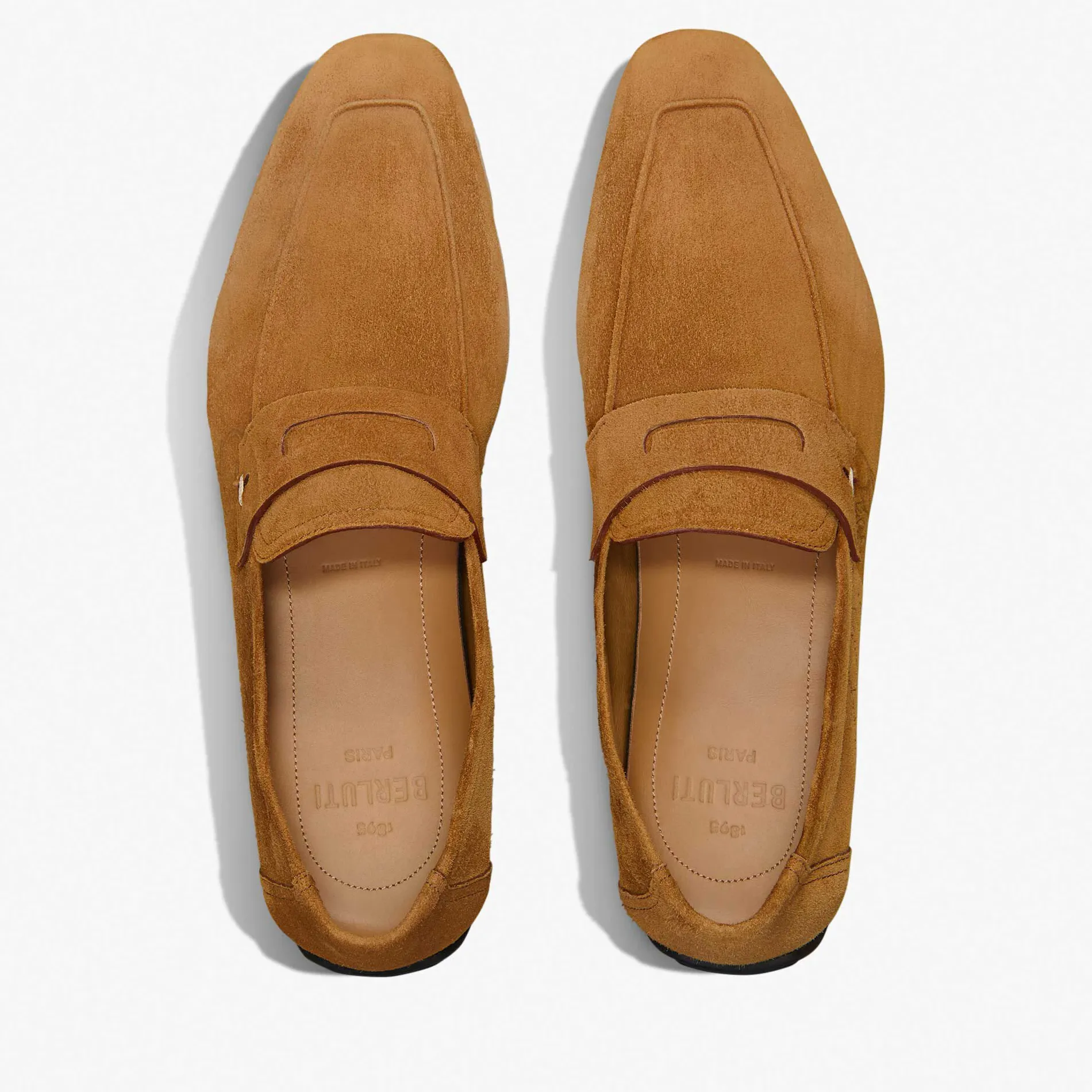 Berluti Mocassin Lorenzo Drive En Cuir De Veau Camoscio Scritto | Mocassins & Boucles